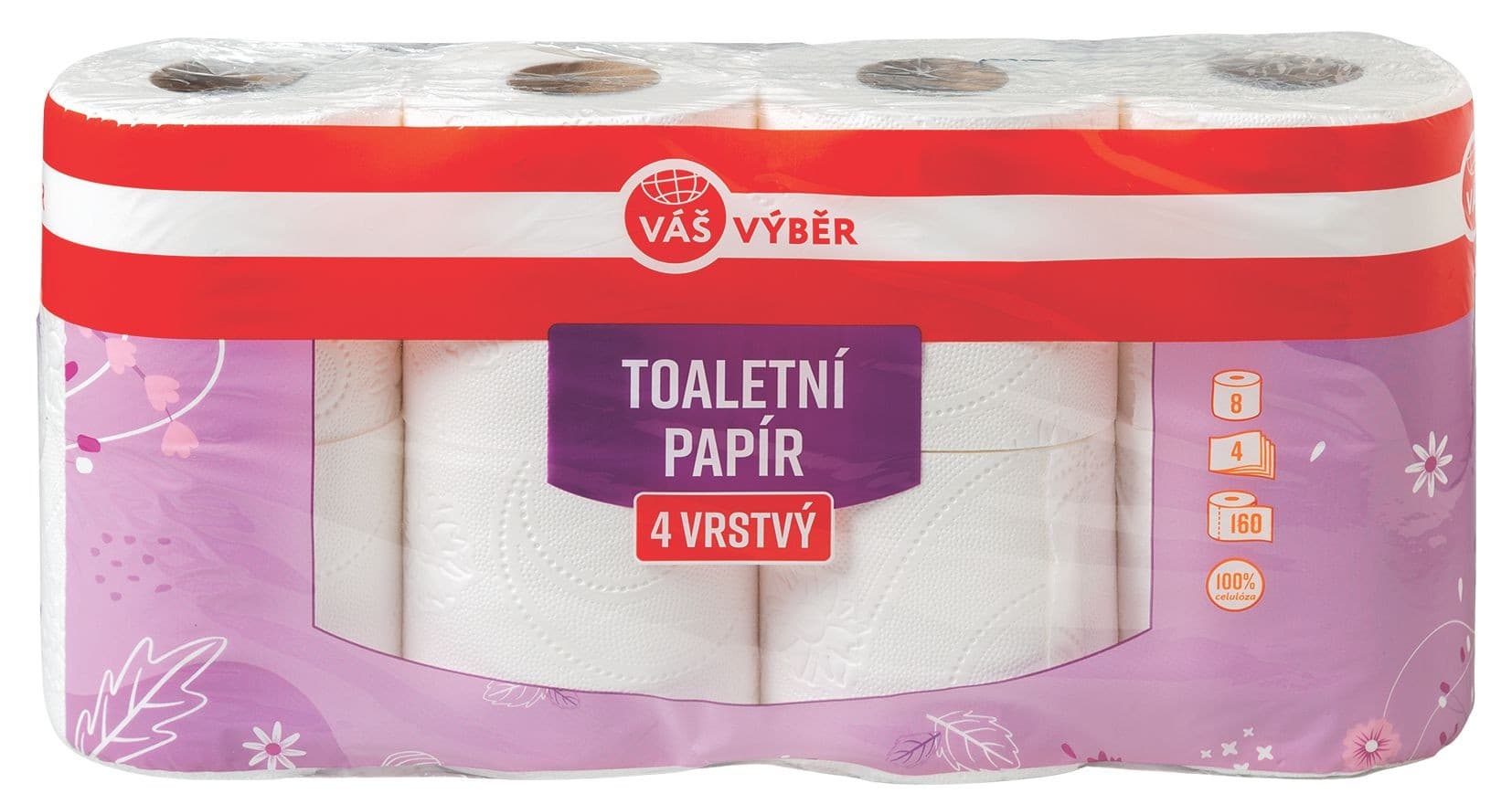 Váš Výběr toaletní papír 4 vrstvý 8 ks