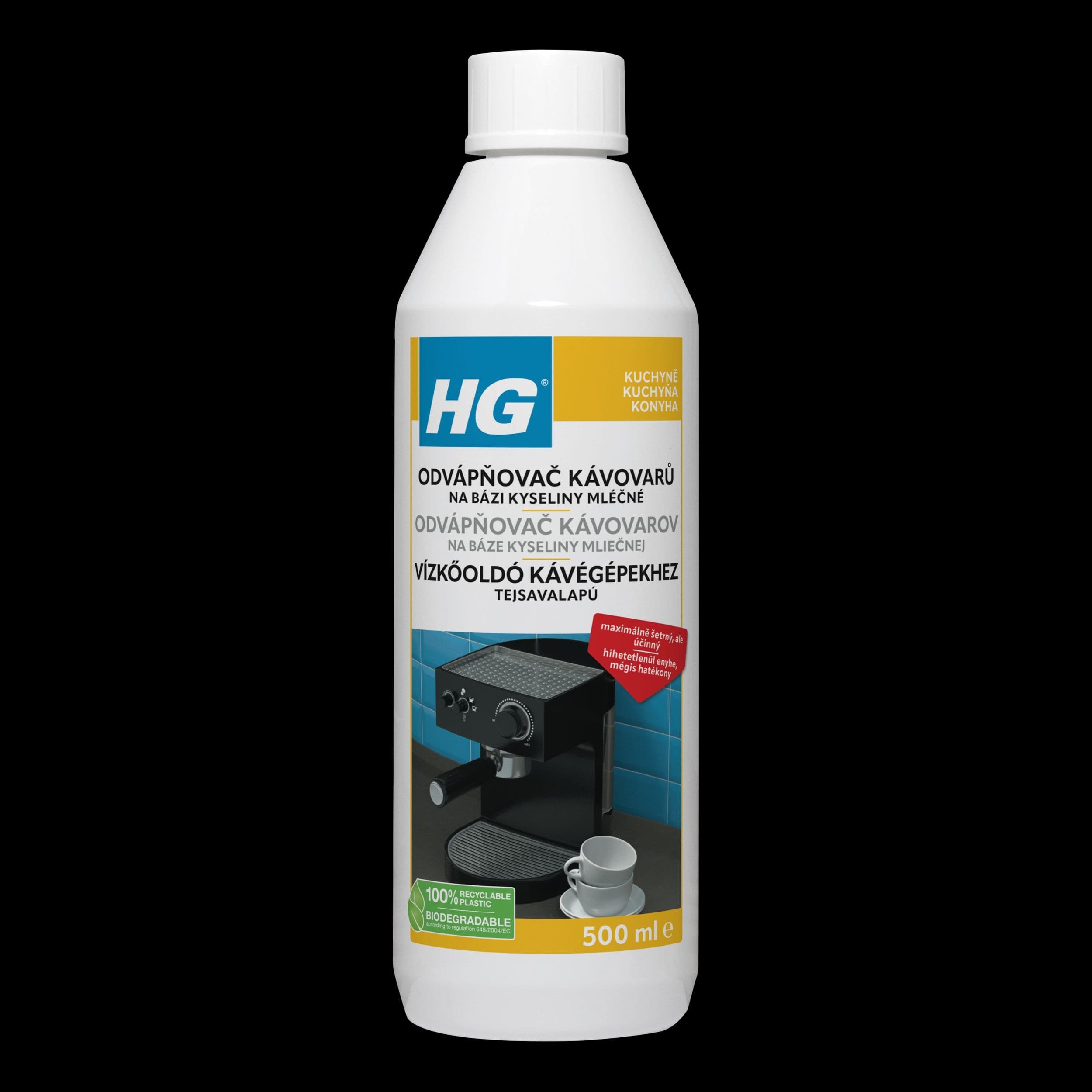 HG odstraňovač vodního kamene pro kávovary na bázi kyseliny mléčné 500ml