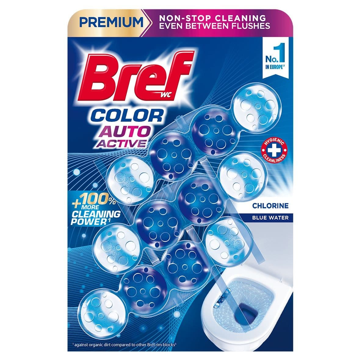 Bref Blue Aktiv Chlorine WC blok 3x50 g