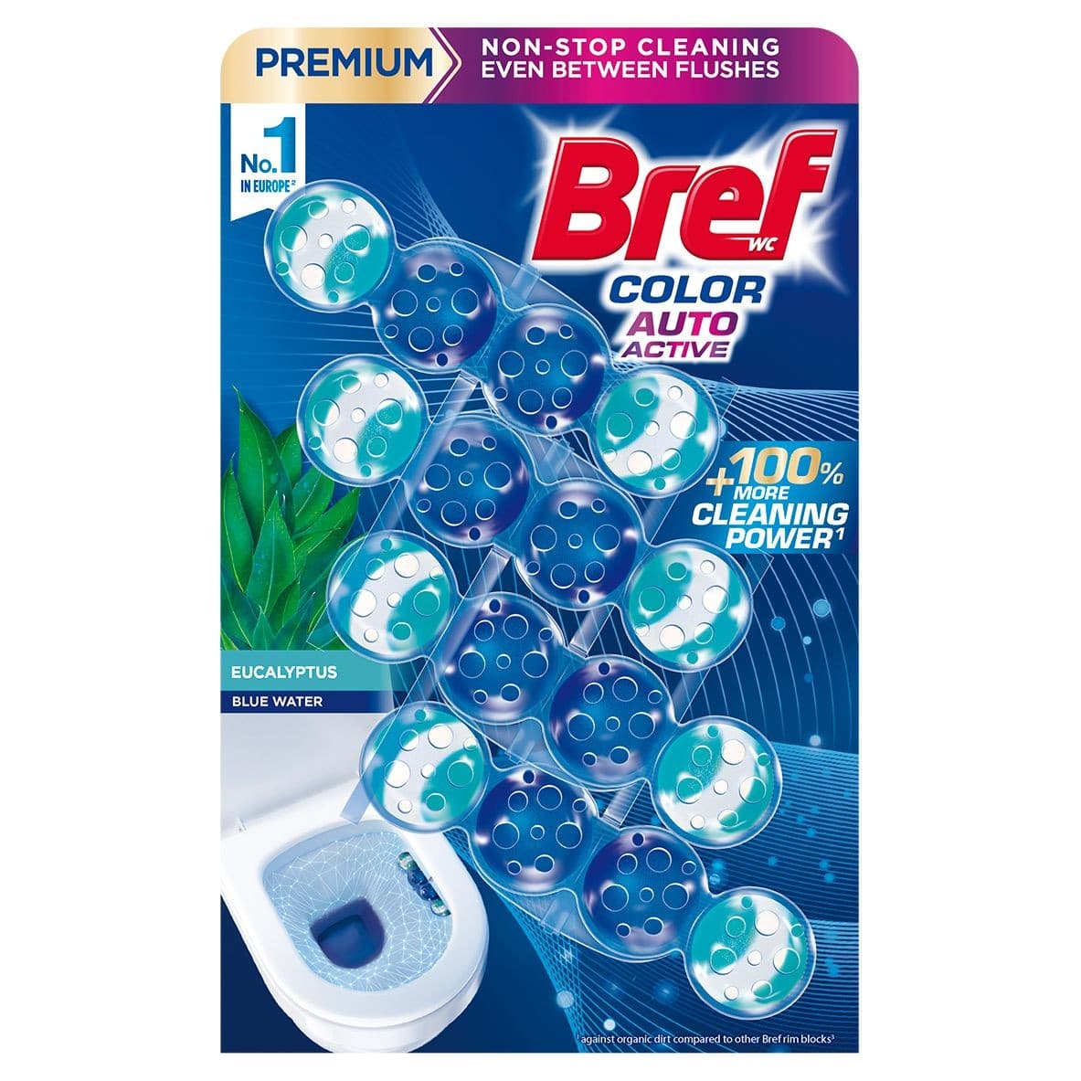 Bref Color Aktiv Eucalyptus tuhý WC blok 4 x 50g