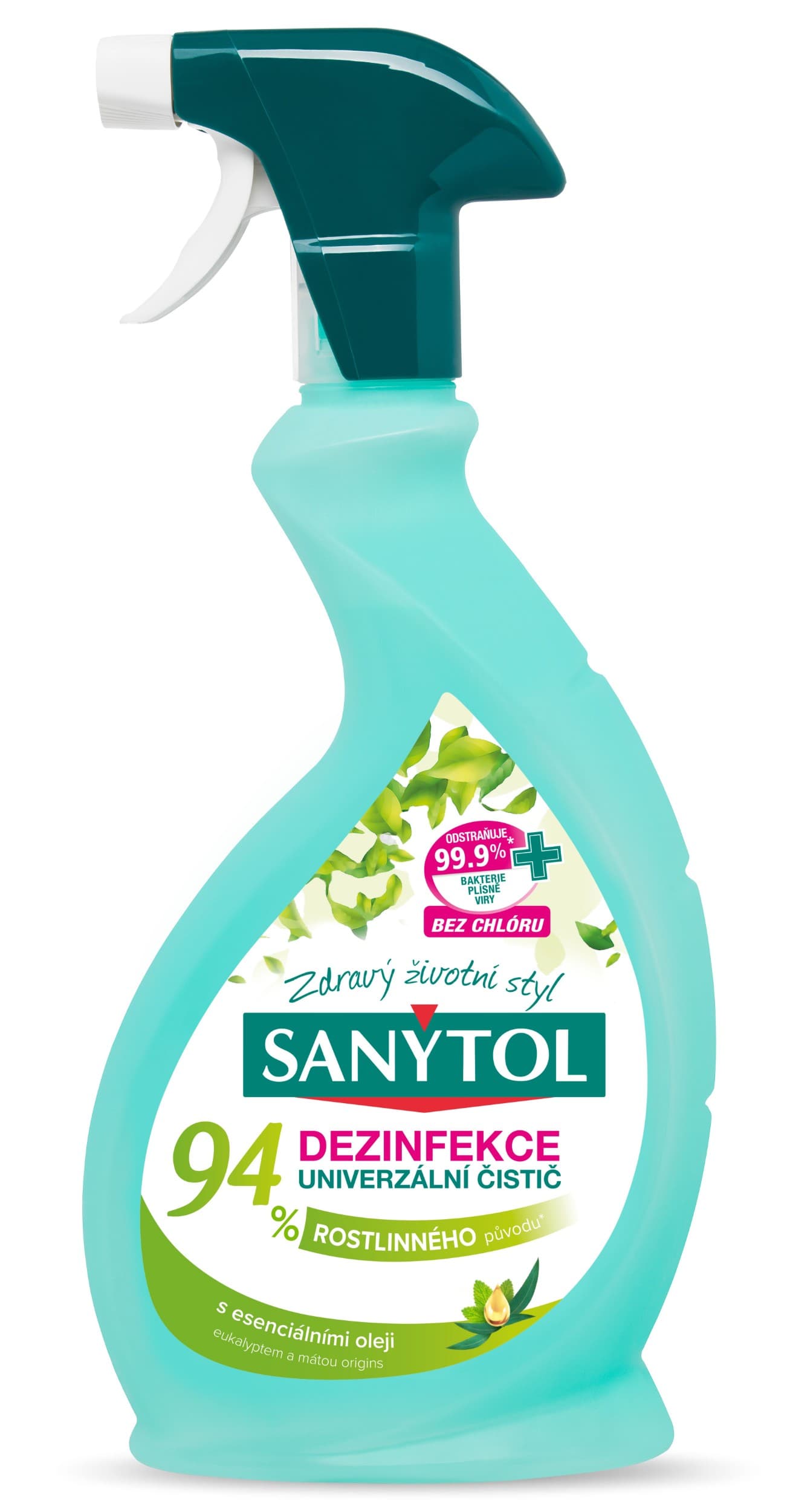 Sanytol dezinfekční čistič 94% rostlinného původu sprej 500 ml