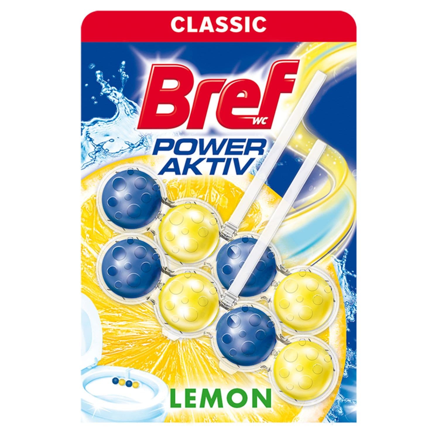 Bref Power Aktiv Lemon WC blok 2x50 g
