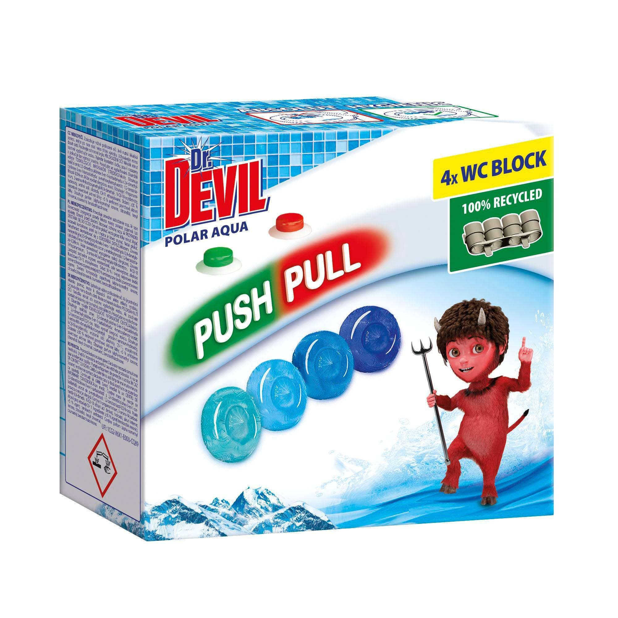 Dr. Devil wc push pull gel polar aqua 4x20 g