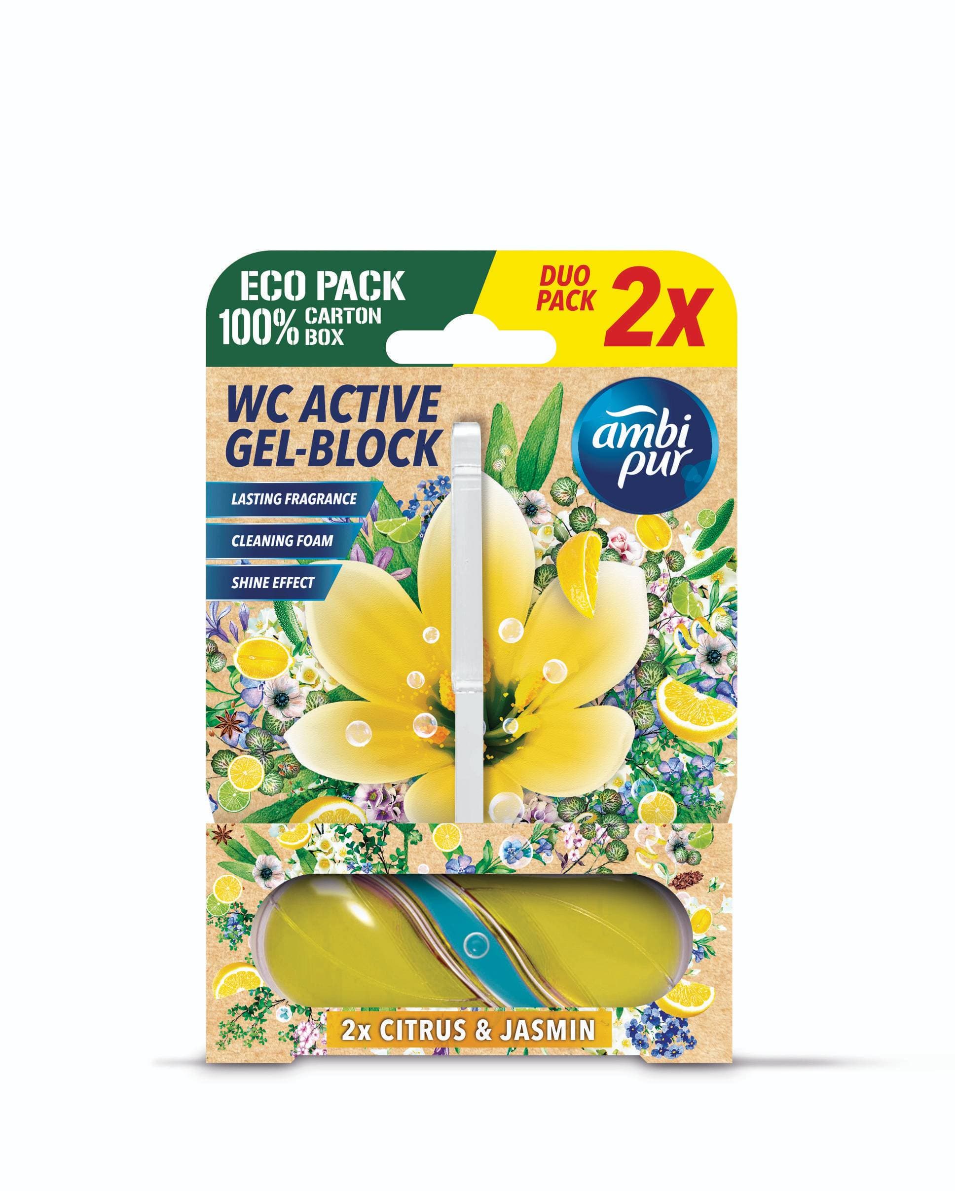 Ambipur WC Active gel-blok citron & jasmín 2x45g