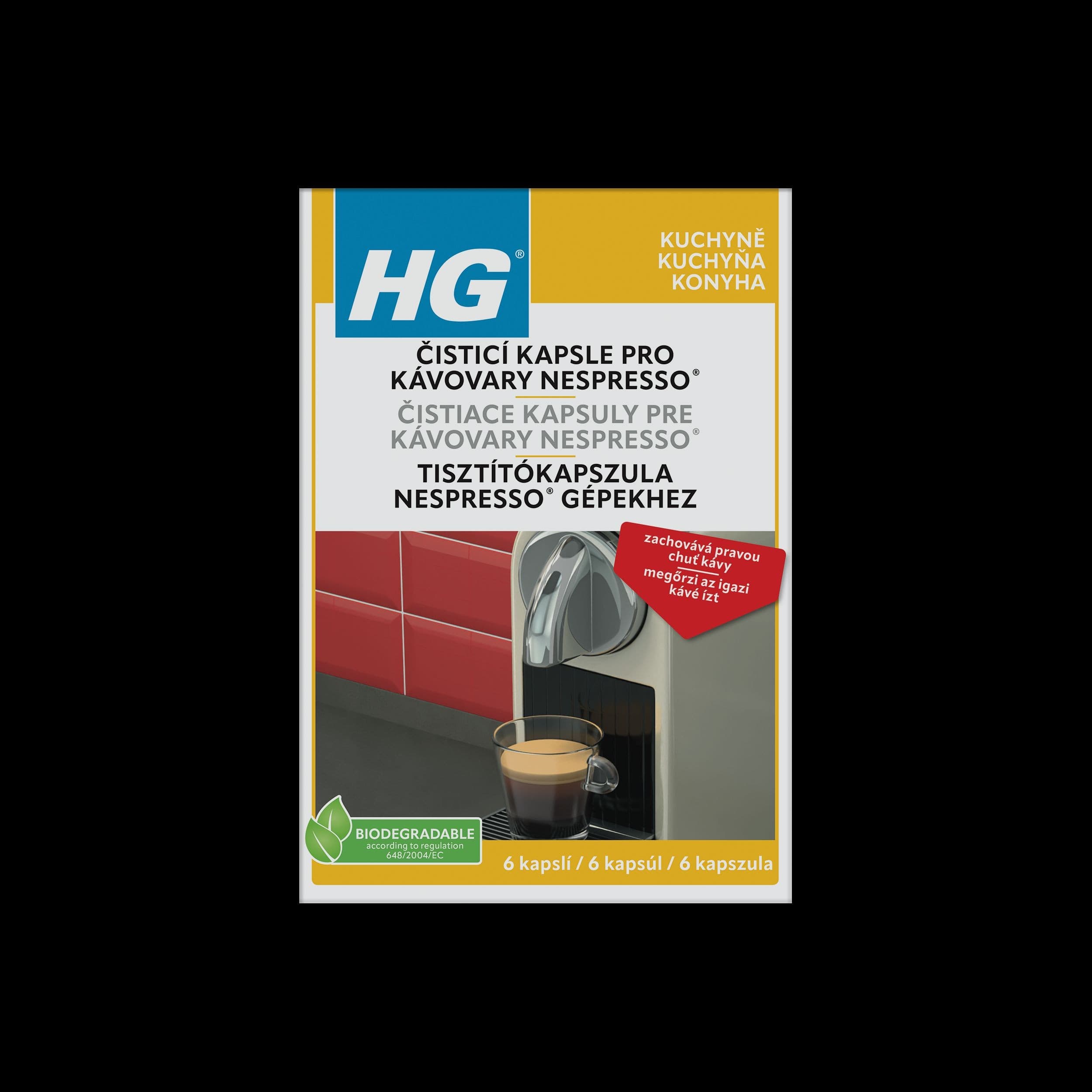 HG čisticí kapsle pro kávovary Nespresso 6 ks