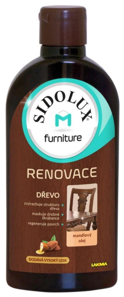 Sidolux Renovač mléko na nábytek Mandle 300 ml