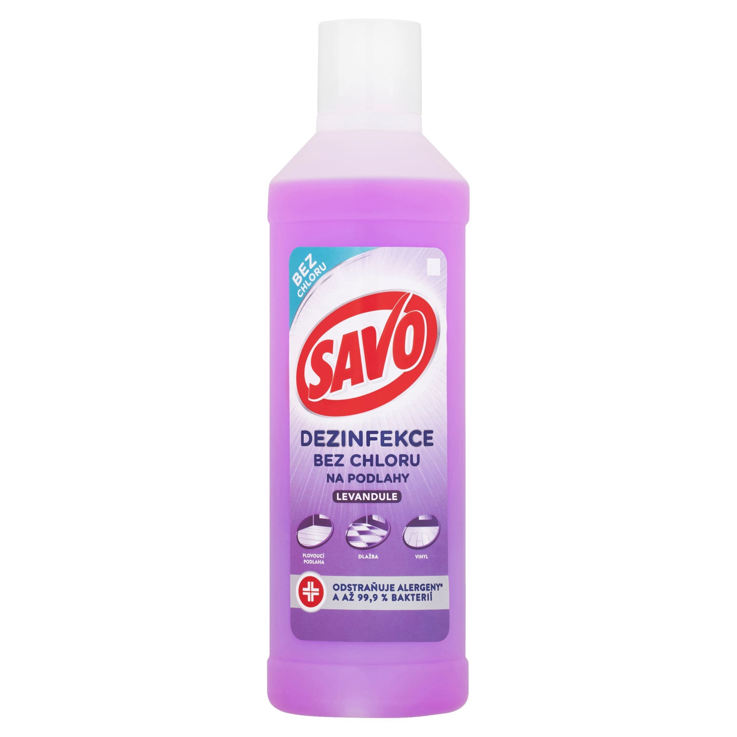 Savo Na podlahy levandule dezinfekční přípravek bez chloru 1000 ml