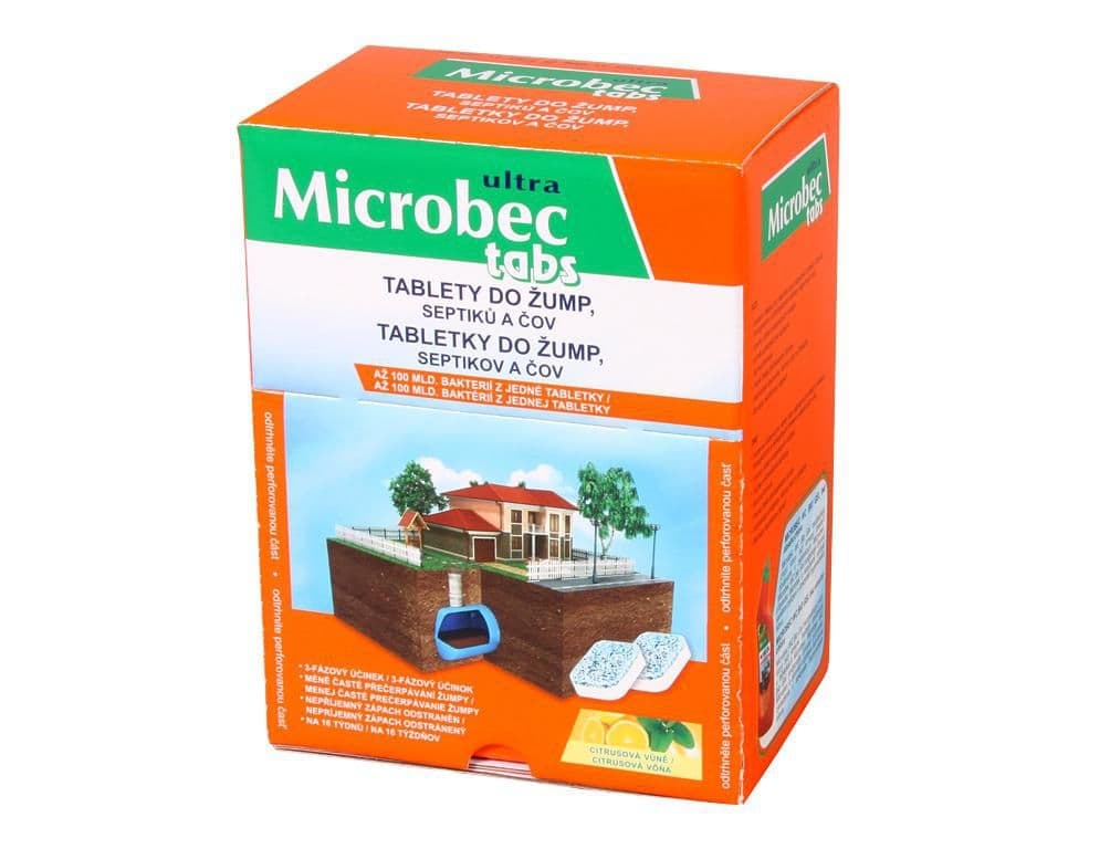 Bros Microbec Tablety ultra do žump, septiků a ČOV 16x20g