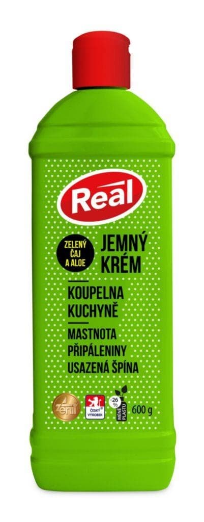 Real Zelený čaj & aloe jemný čisticí krém proti mastnotě a špíně 600 g