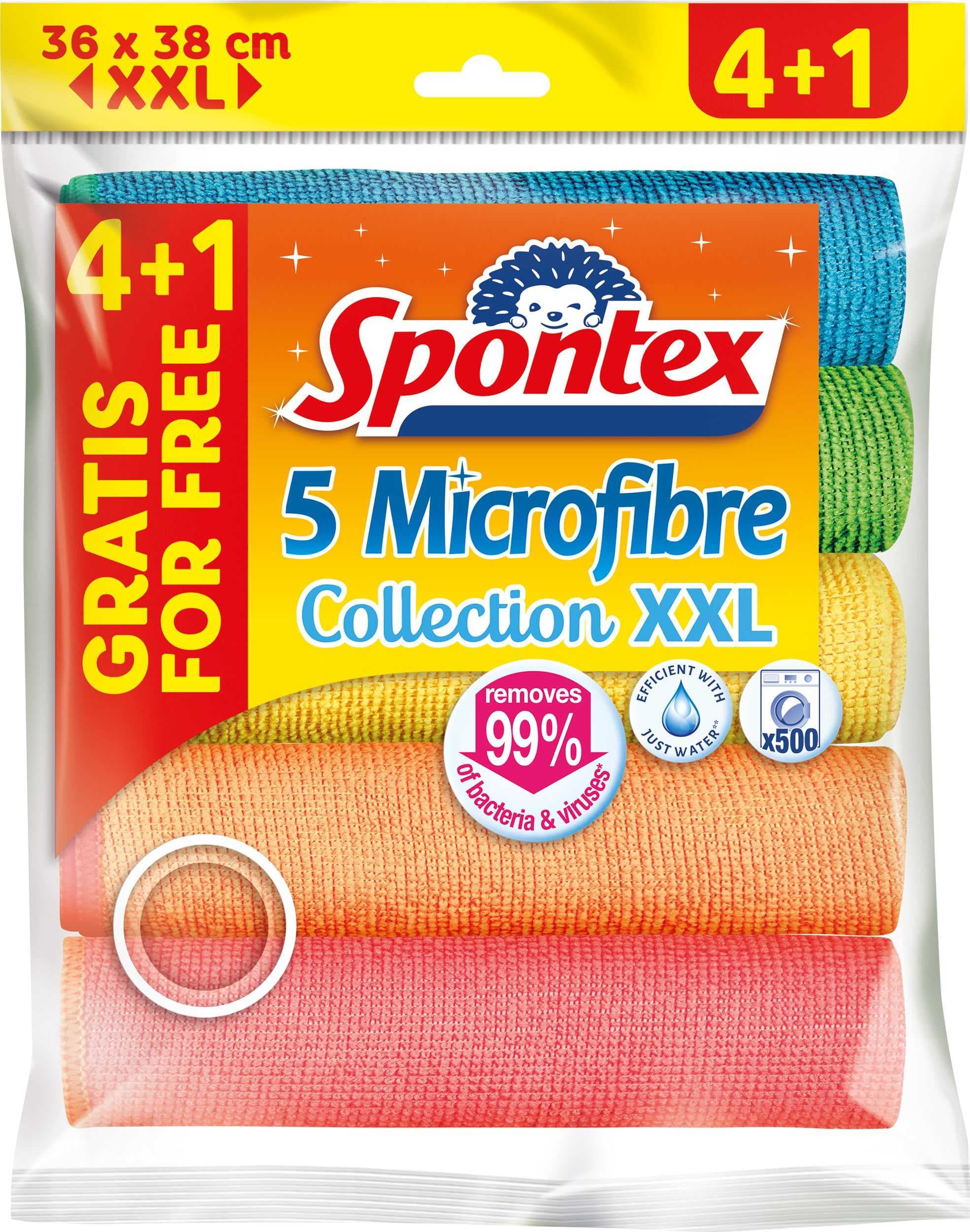 Spontex Utěrka z mikrovlákna XXL 4+1 ks