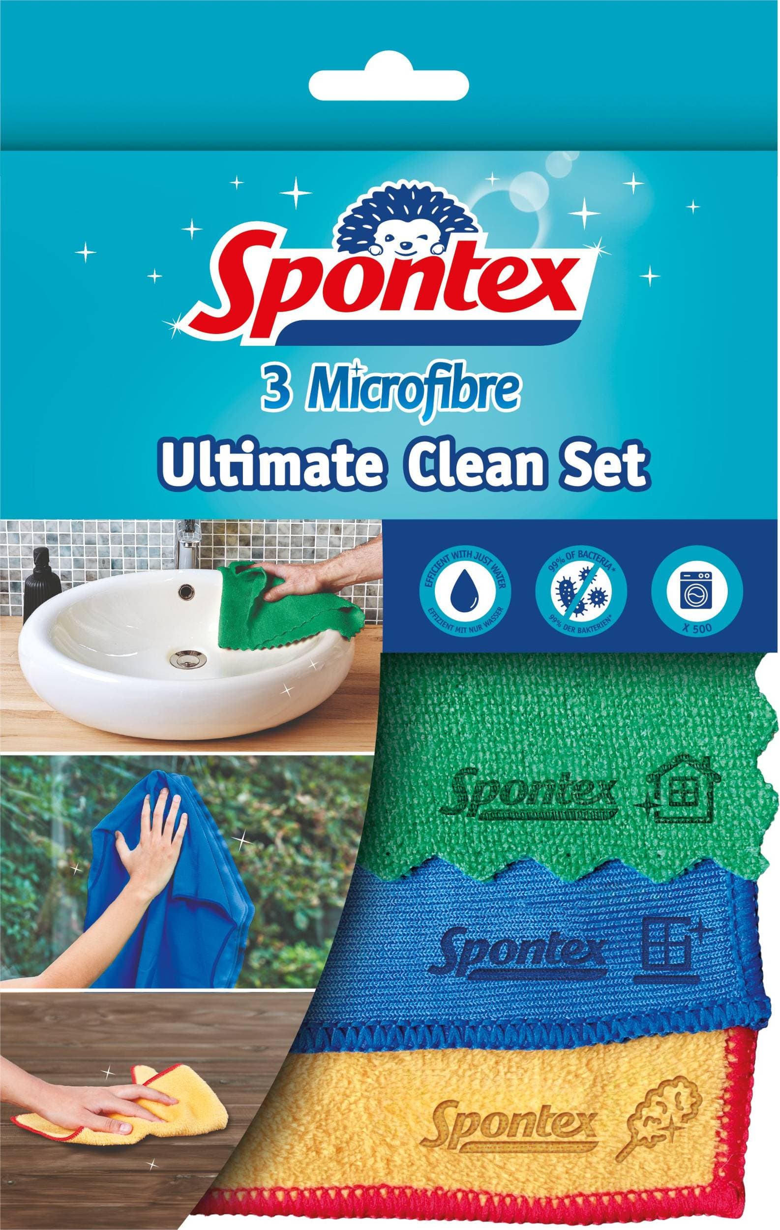 Spontex Ultimate Clean Set utěrky z mikrovlákna 3 ks