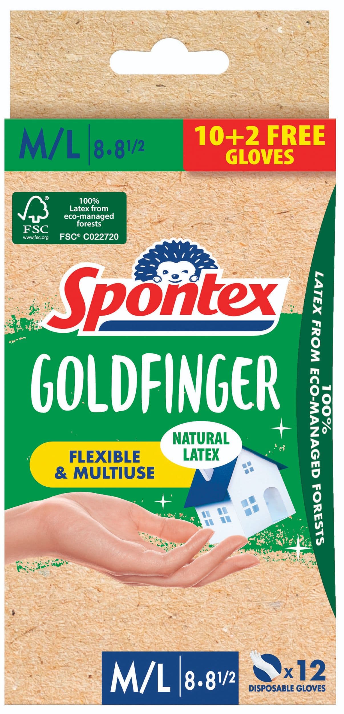 Spontex Godfinger jednorázové rukavice 12ks (M/L)