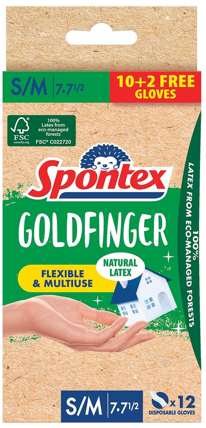 Spontex Godfinger jednorázové rukavice 12ks (S/M)