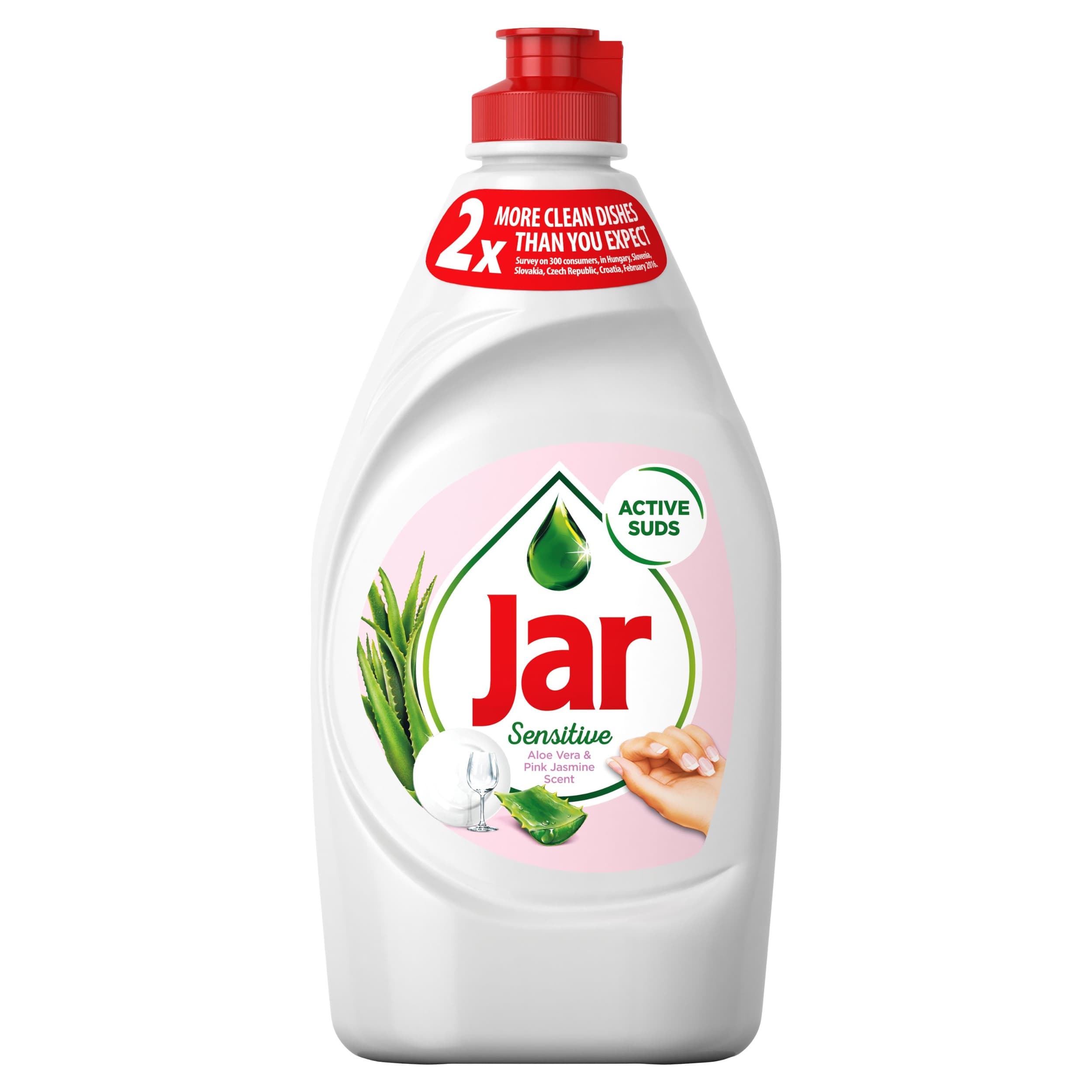 Jar Sensitive Aloe Vera&Pink Jasmin Tekutý prostředek na nádobí 450 ml