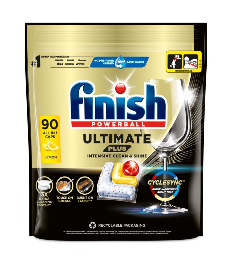 Finish Ultimate Plus All in 1 kapsle do myčky nádobí Lemon 90 ks