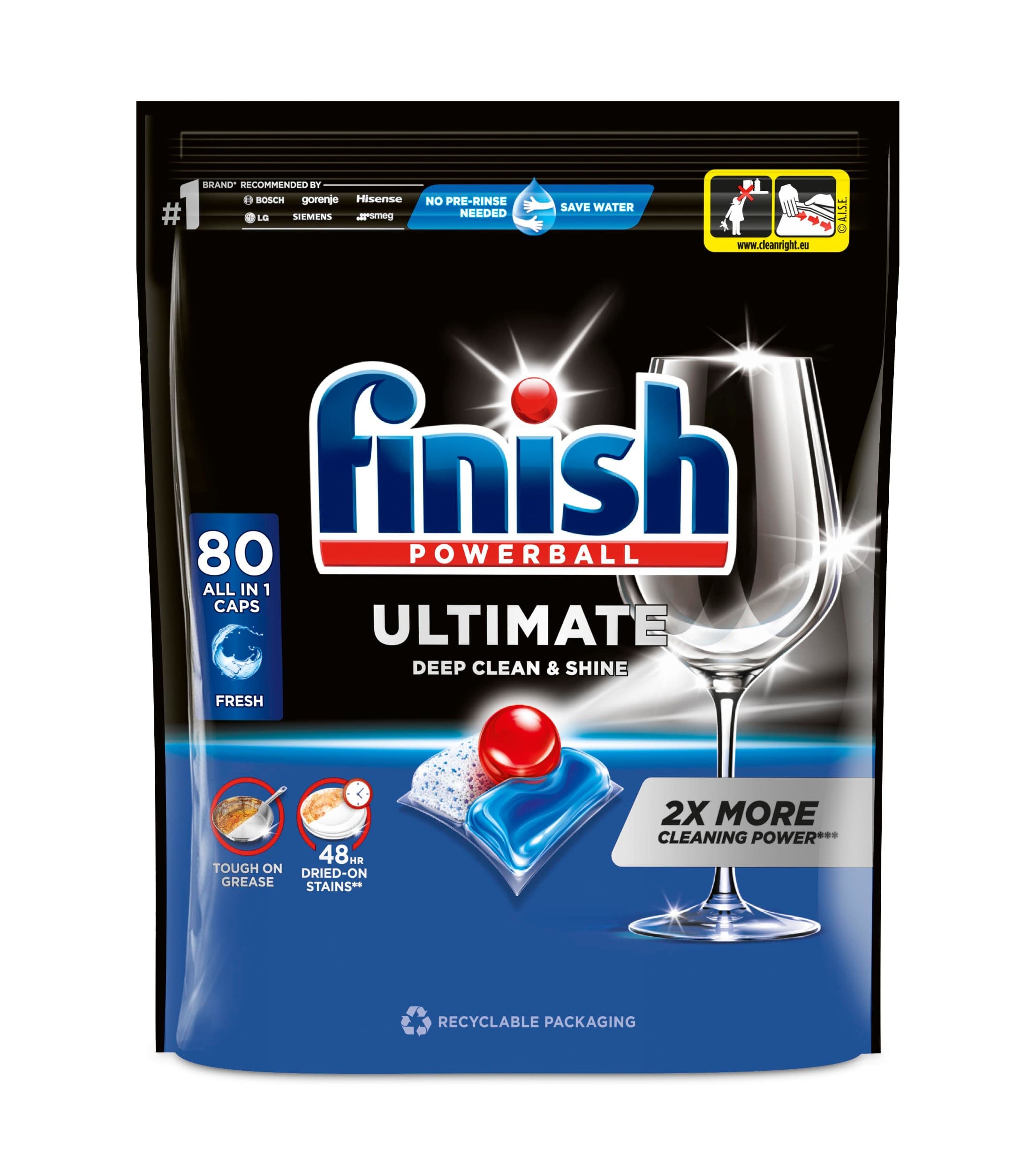 Finish Powerball Quantum Ultimate Kapsle do myčky nádobí 1000g 80 ks