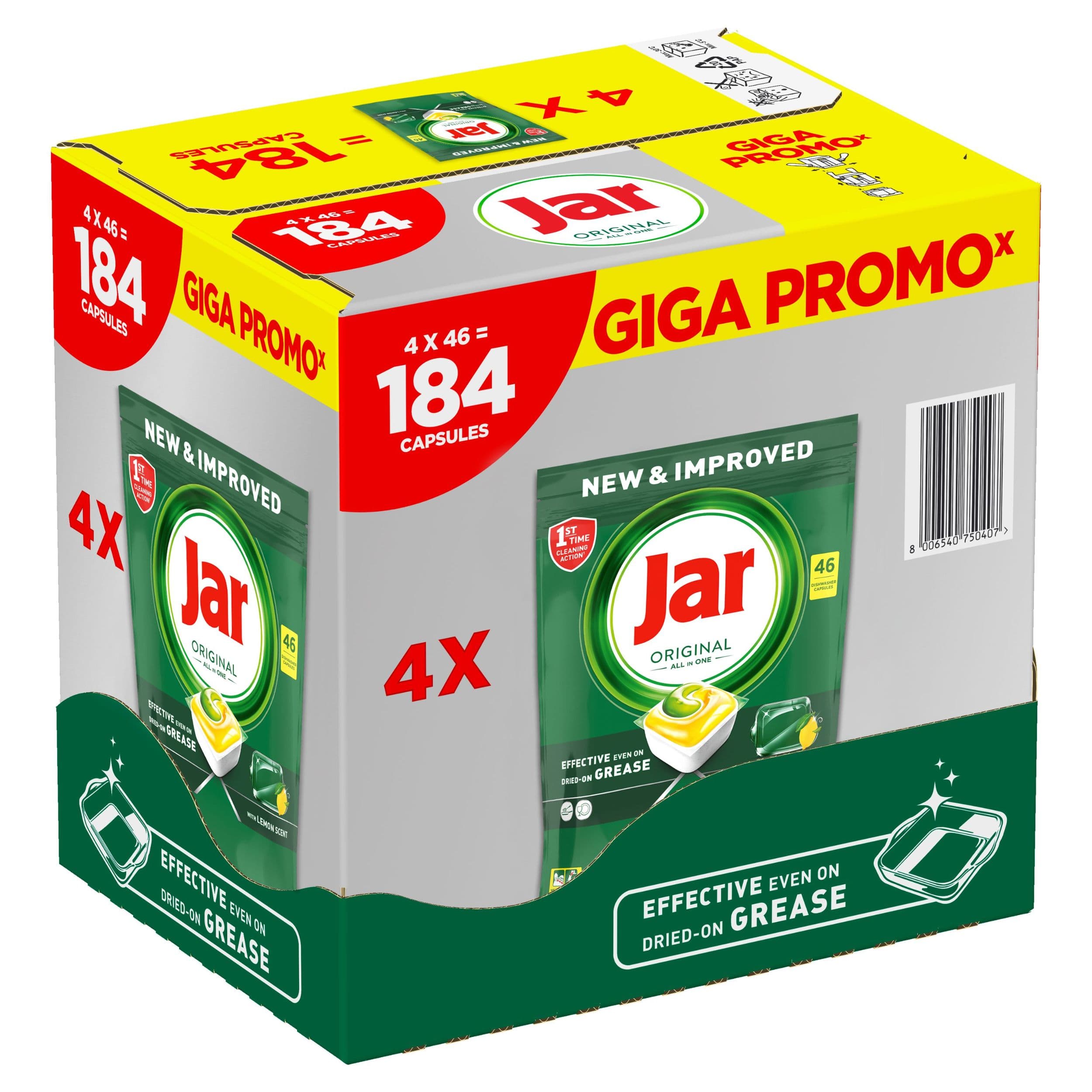 Jar All In One Tablety Lemon 184 ks