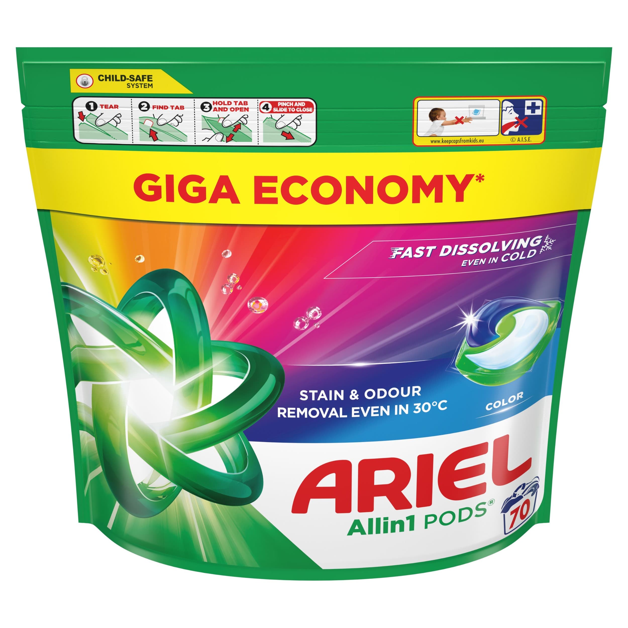 Ariel Gelové Kapsle Color Fresh 70 dávek