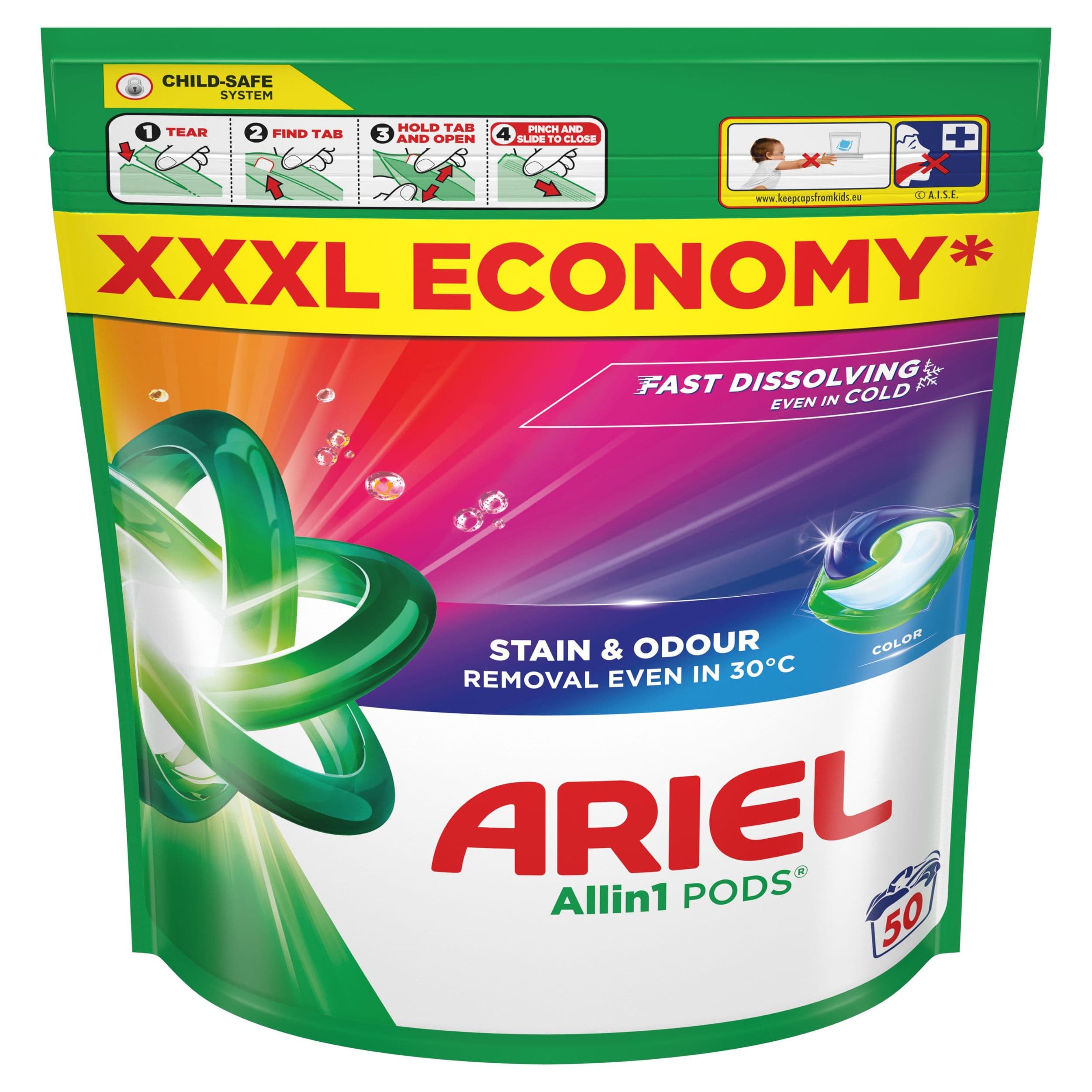 Ariel Gelové Kapsle Color Fresh 50 dávek