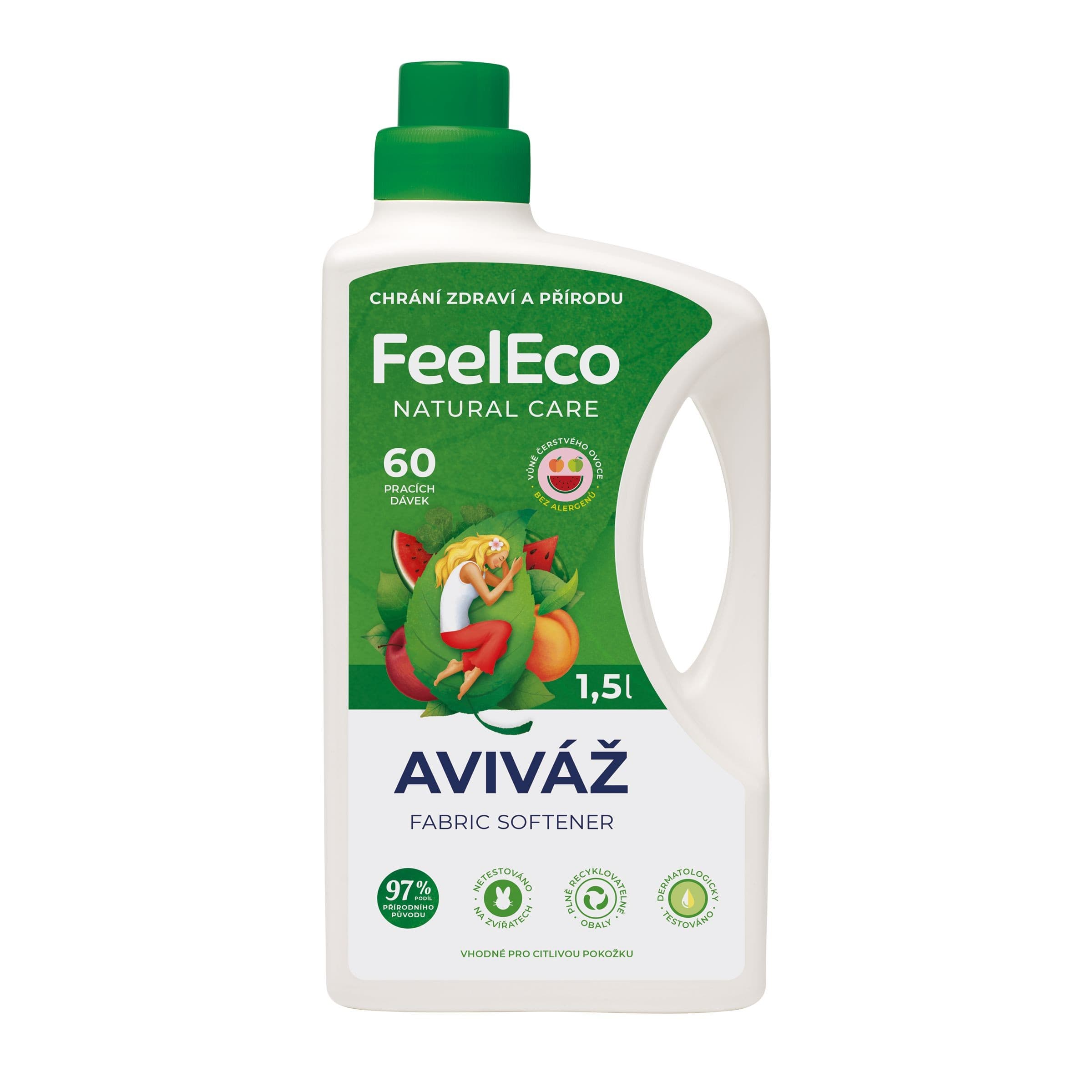FeelEco Aviváž s vůní ovoce 1,5 l, 60 pracích dávek