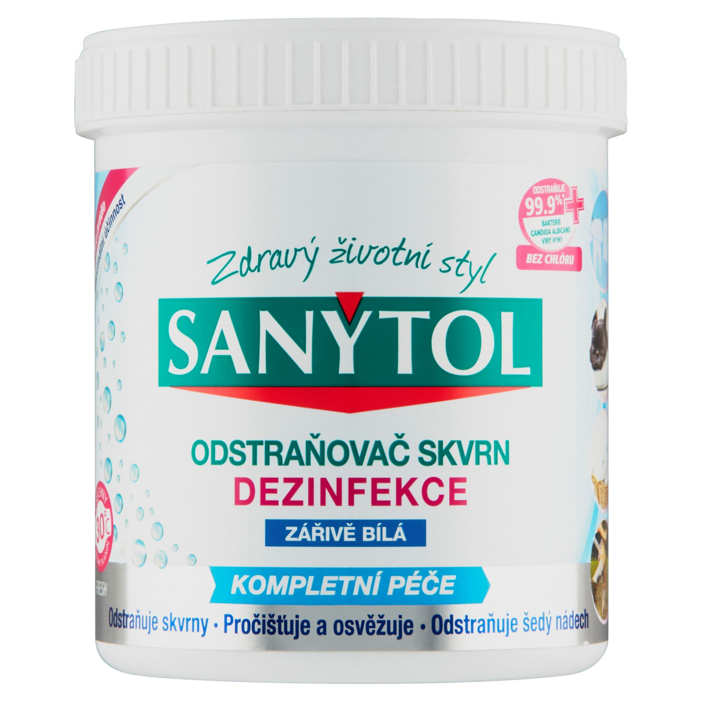Sanytol Dezinfekce odstraňovač skvrn zářivě bílá 450 g
