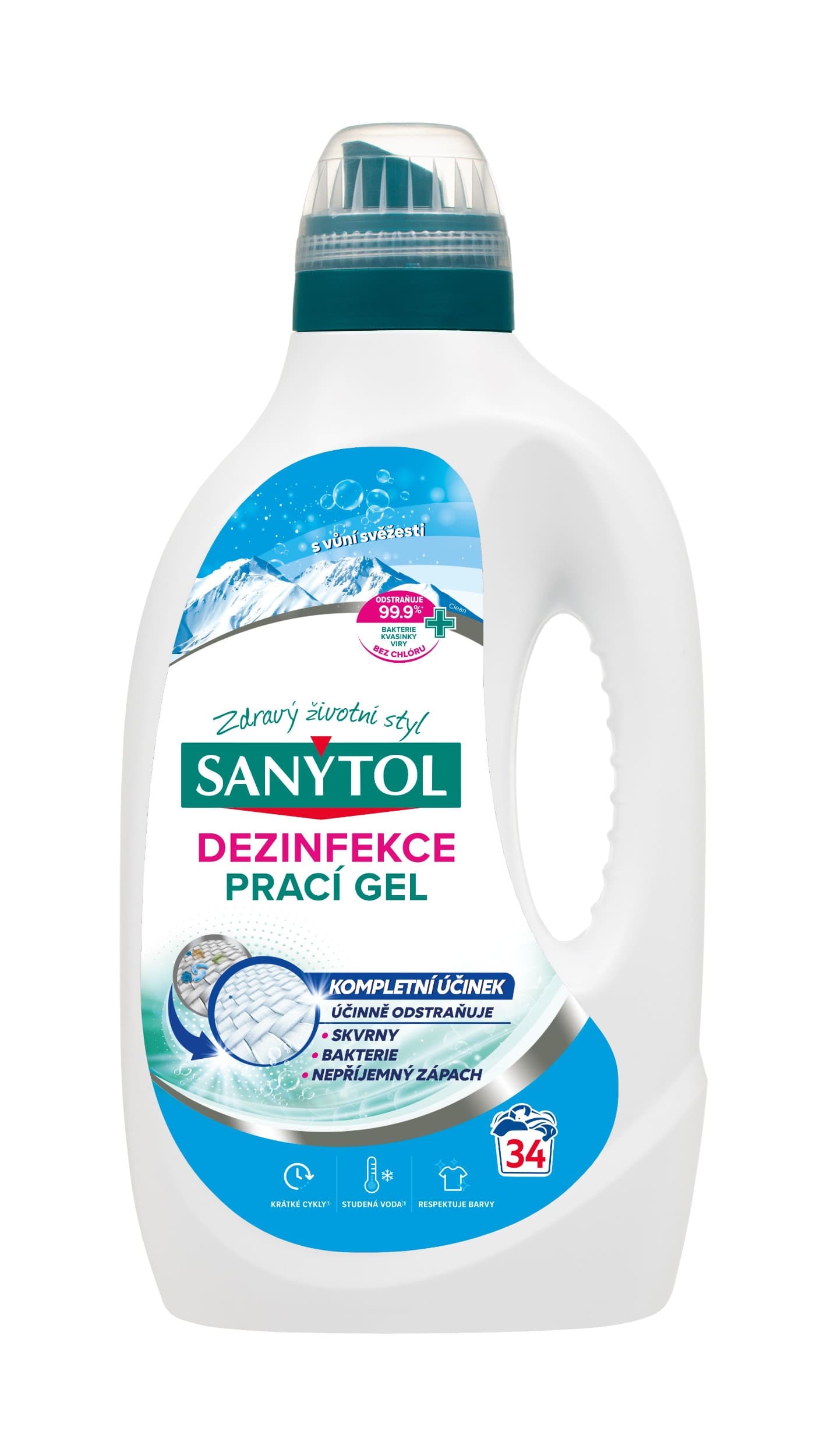 Sanytol dezinfekční prací gel Grand air 1,7 l 34 praní