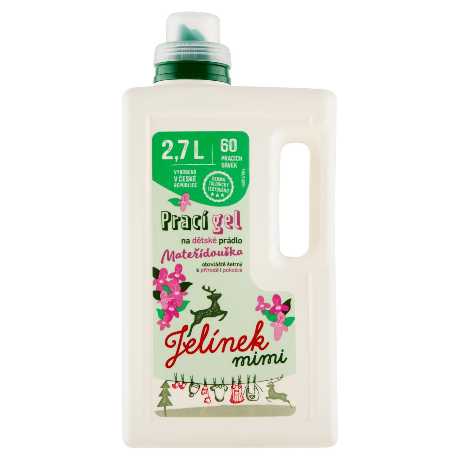 Jelínek Mimi Prací gel na dětské prádlo mateřídouška 2,7l, 60 praní