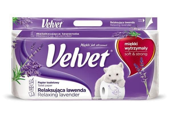 Velvet toaletní papír Relaxing Lavender 8x150 3vrstvý 8KS