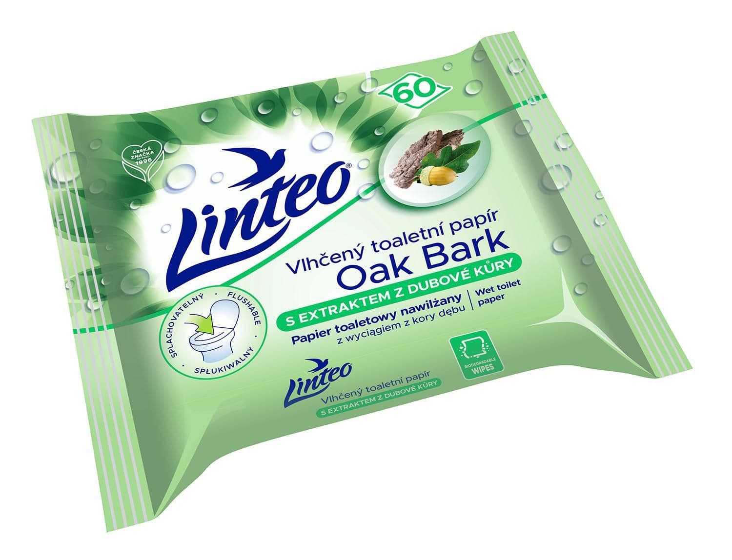 Linteo Dubová kůra vlhčený toaletní papír náplň 60ks