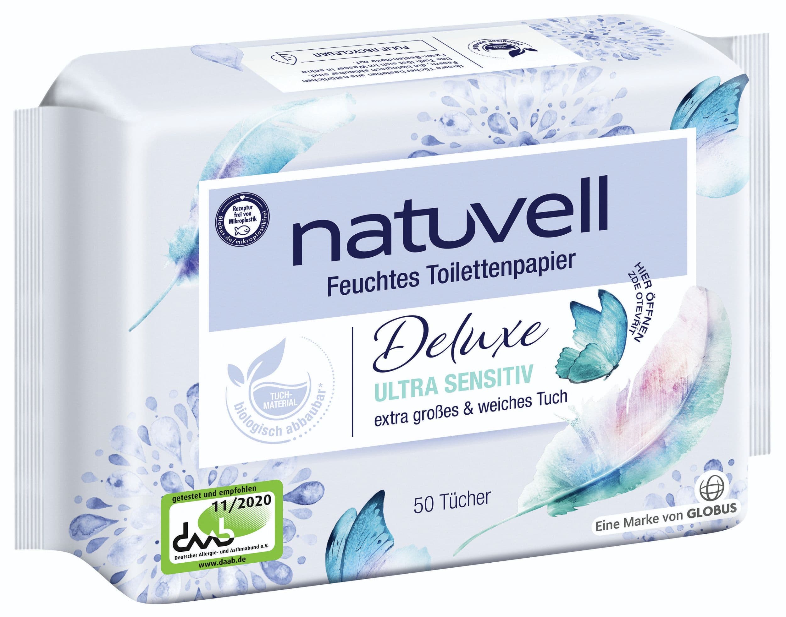 Natuvell Vlhčený toaletní papír Ultra Sensitive 50 ks