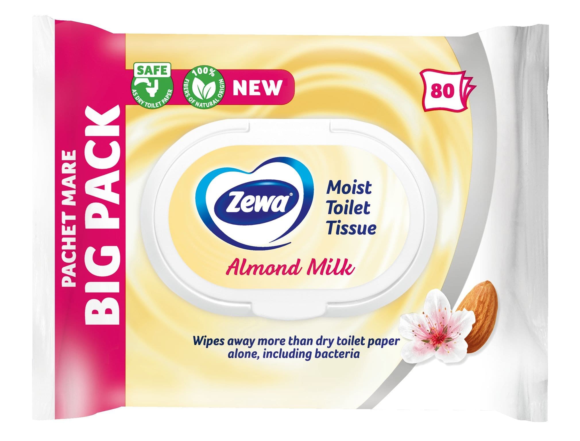 Zewa Moist Almond Milk 80ks