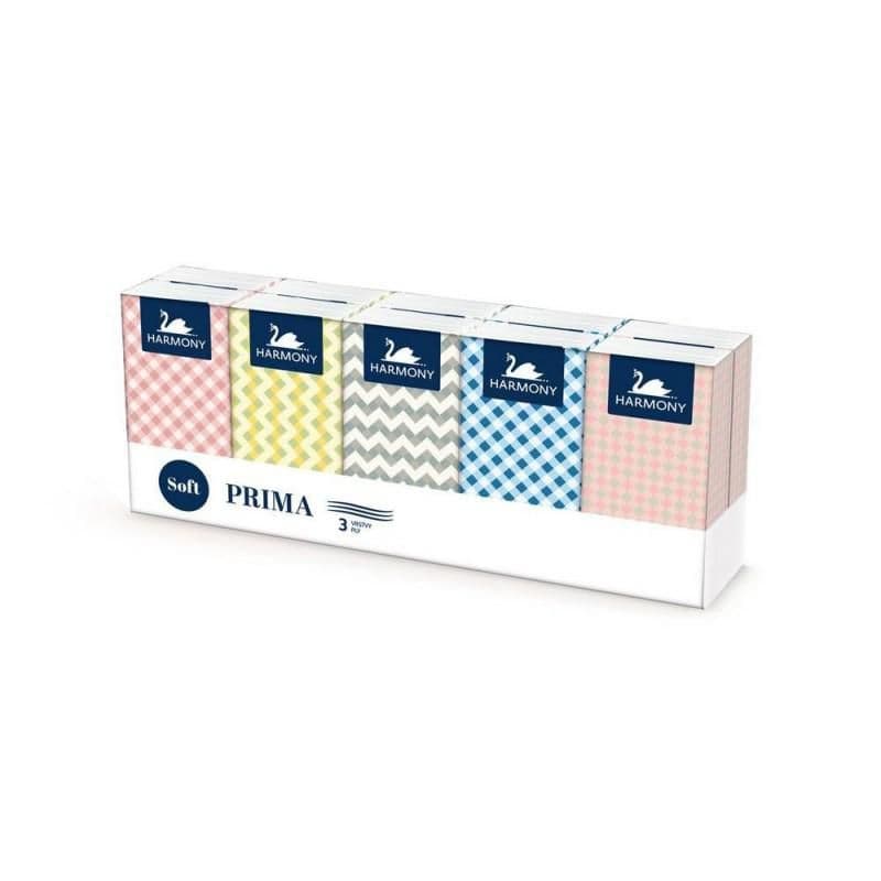 Harmony Soft Prima papírové kapesníky 3 vrstvy 10x10ks