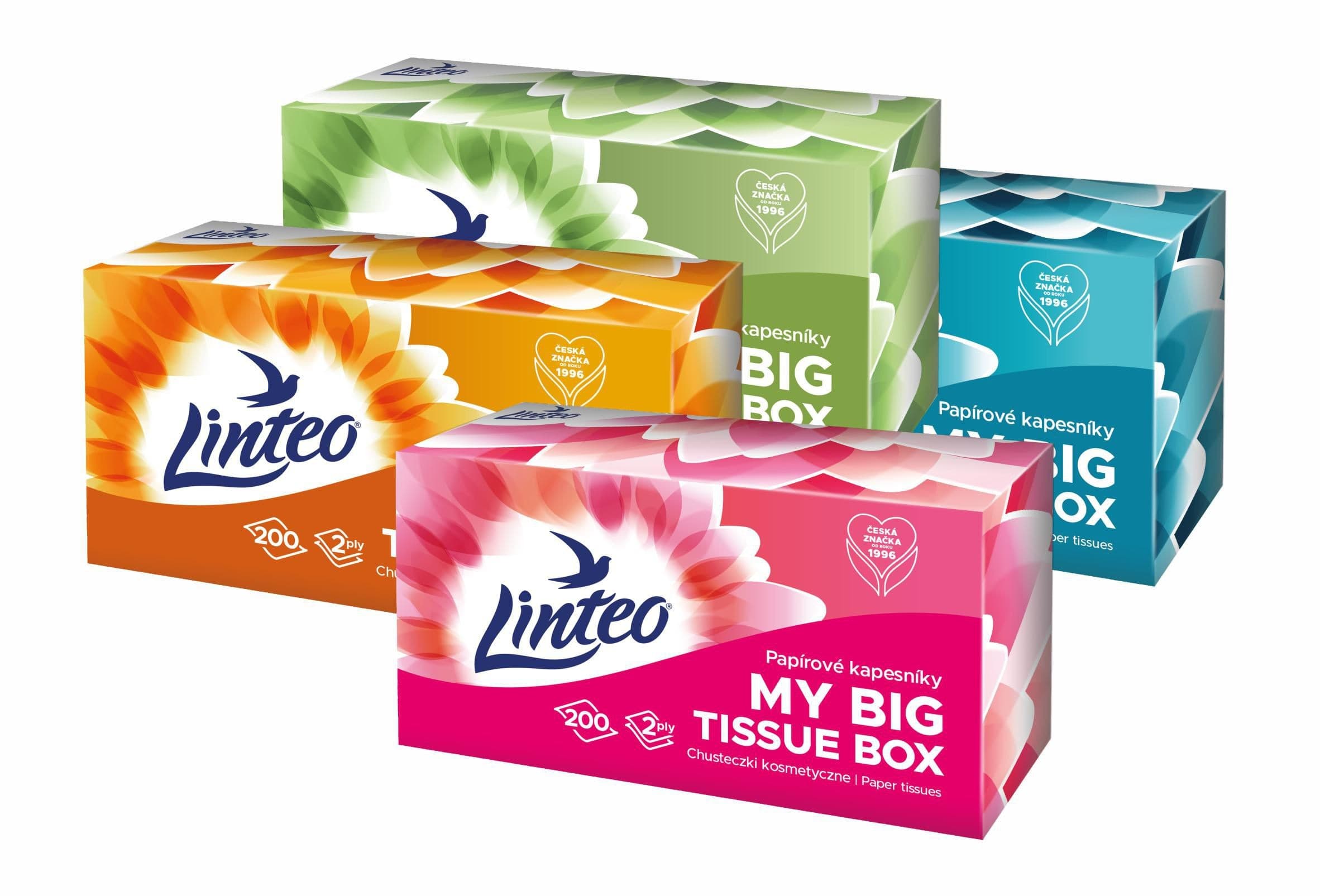 Linteo Satin papírové kapesníčky 200ks