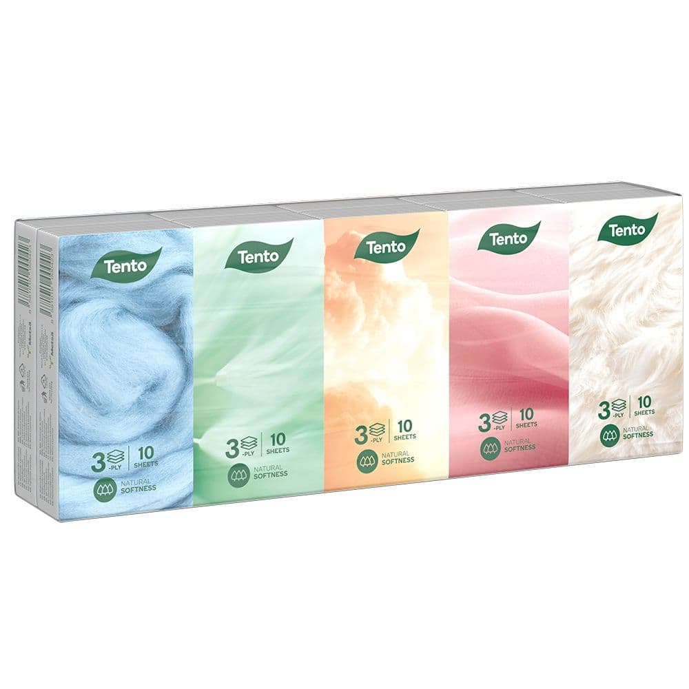 Tento Natural Soft Kapesníky 3-vrstvé 10 x 10 ks