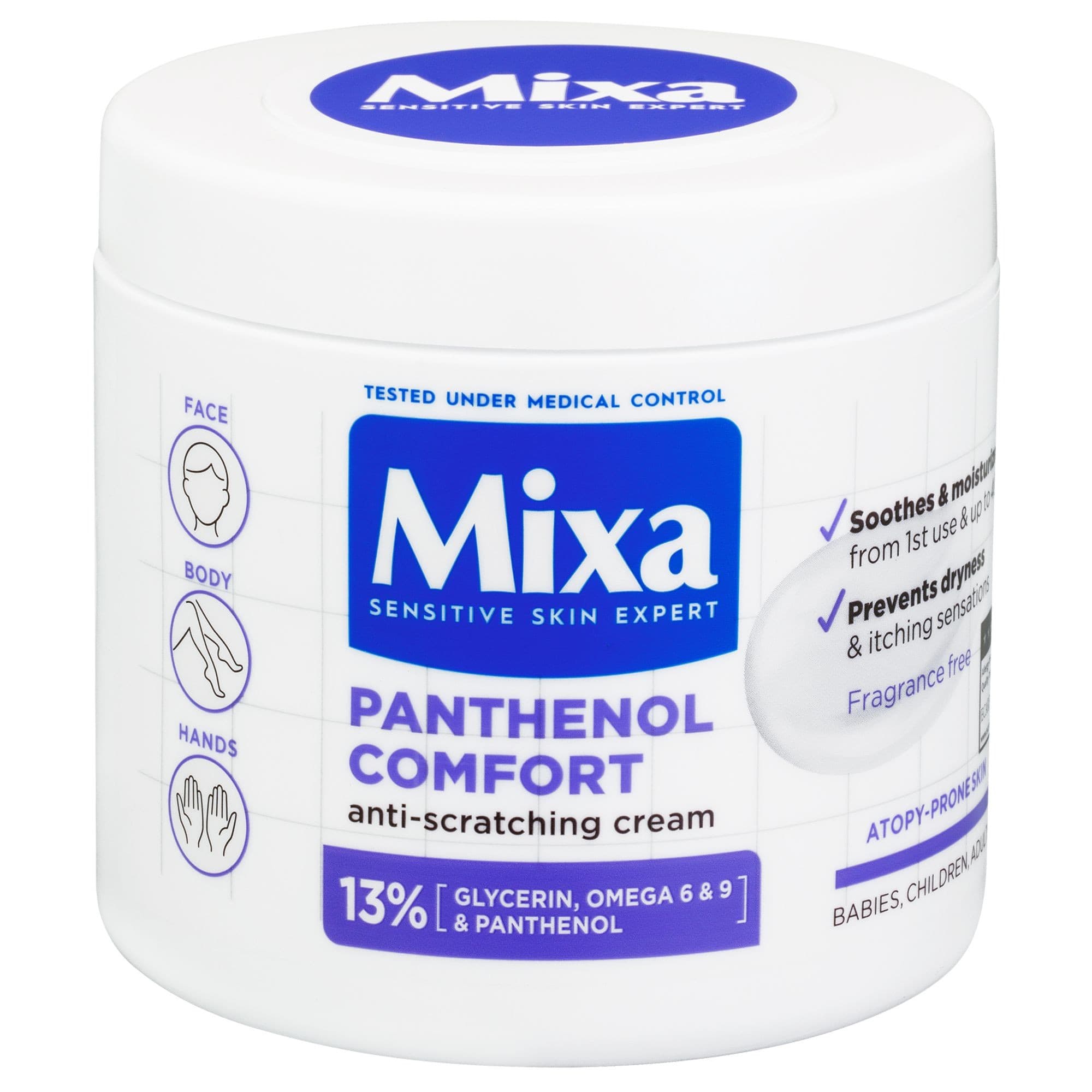 Mixa tělový krém Panthenol Comfort 400 ml