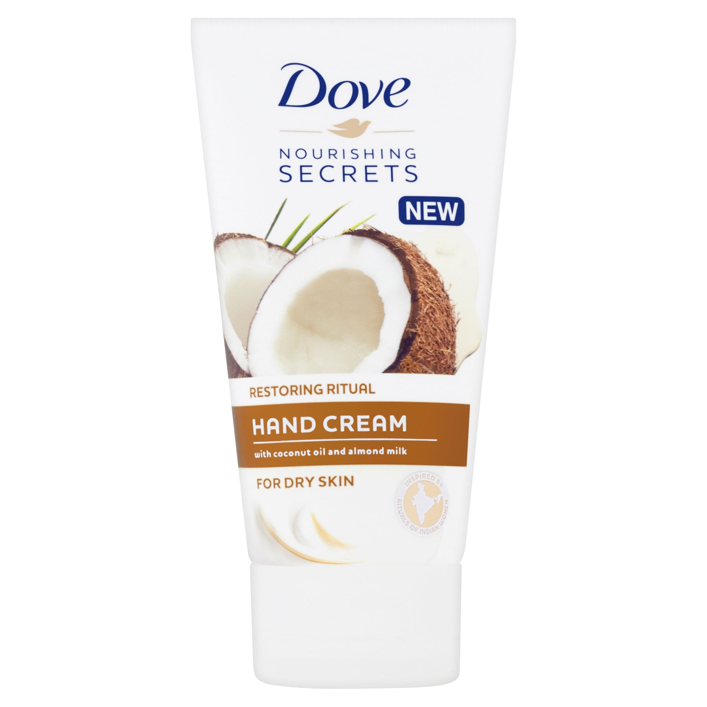 Dove Pečující Rituál krém na ruce s kokosovým olejem a mandlovým mlékem 75 ml
