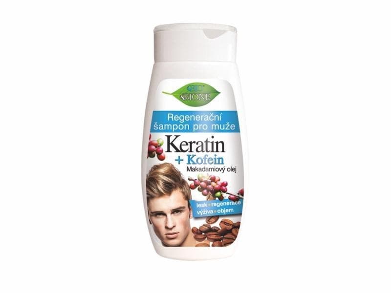 Bione Cosmetics Regenerační šampon pro muže Keratin + Kofein 260ml