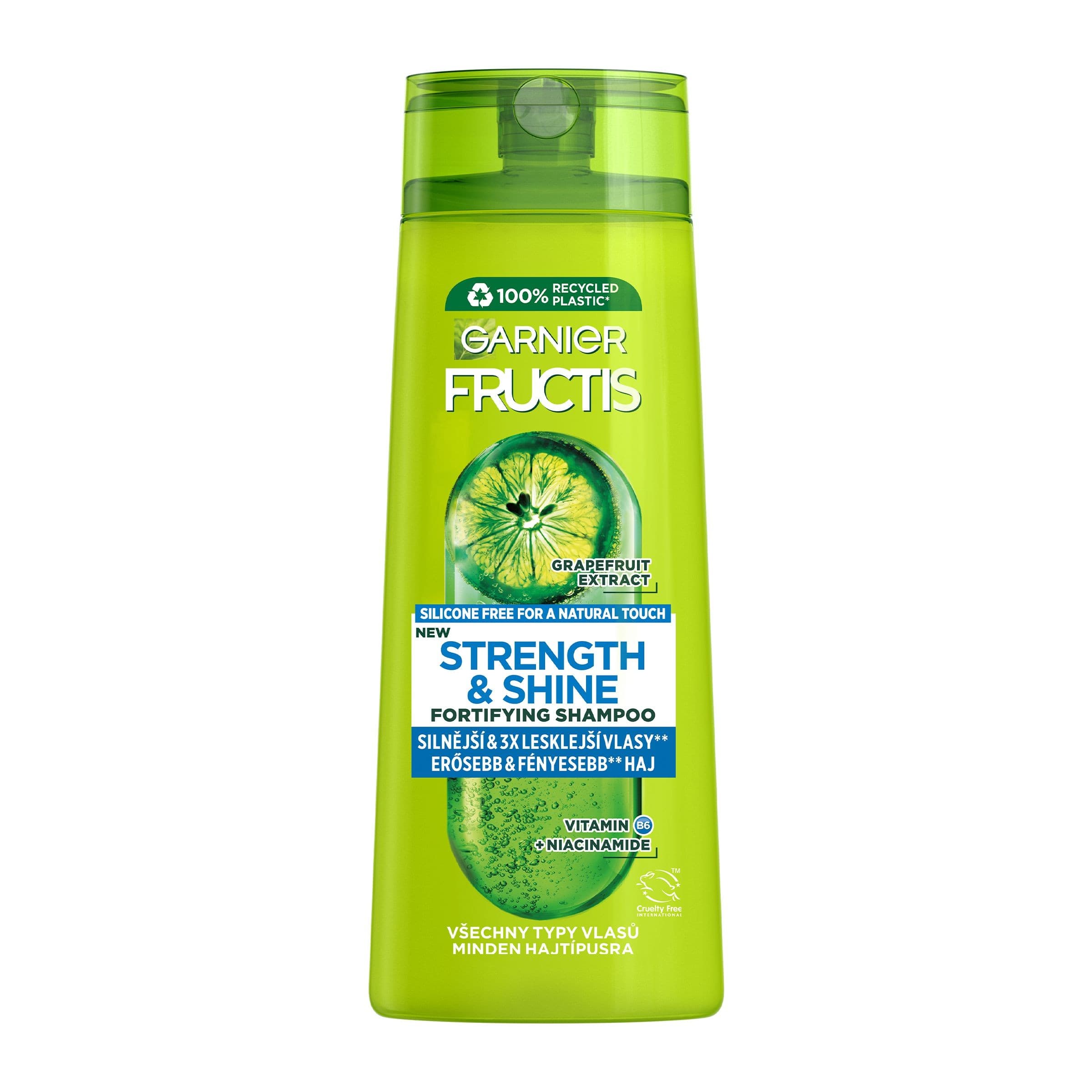 Garnier Fructis Strength & Shine Posilující šampon pro všechny typy vlasů bez lesku a síly 250 ml