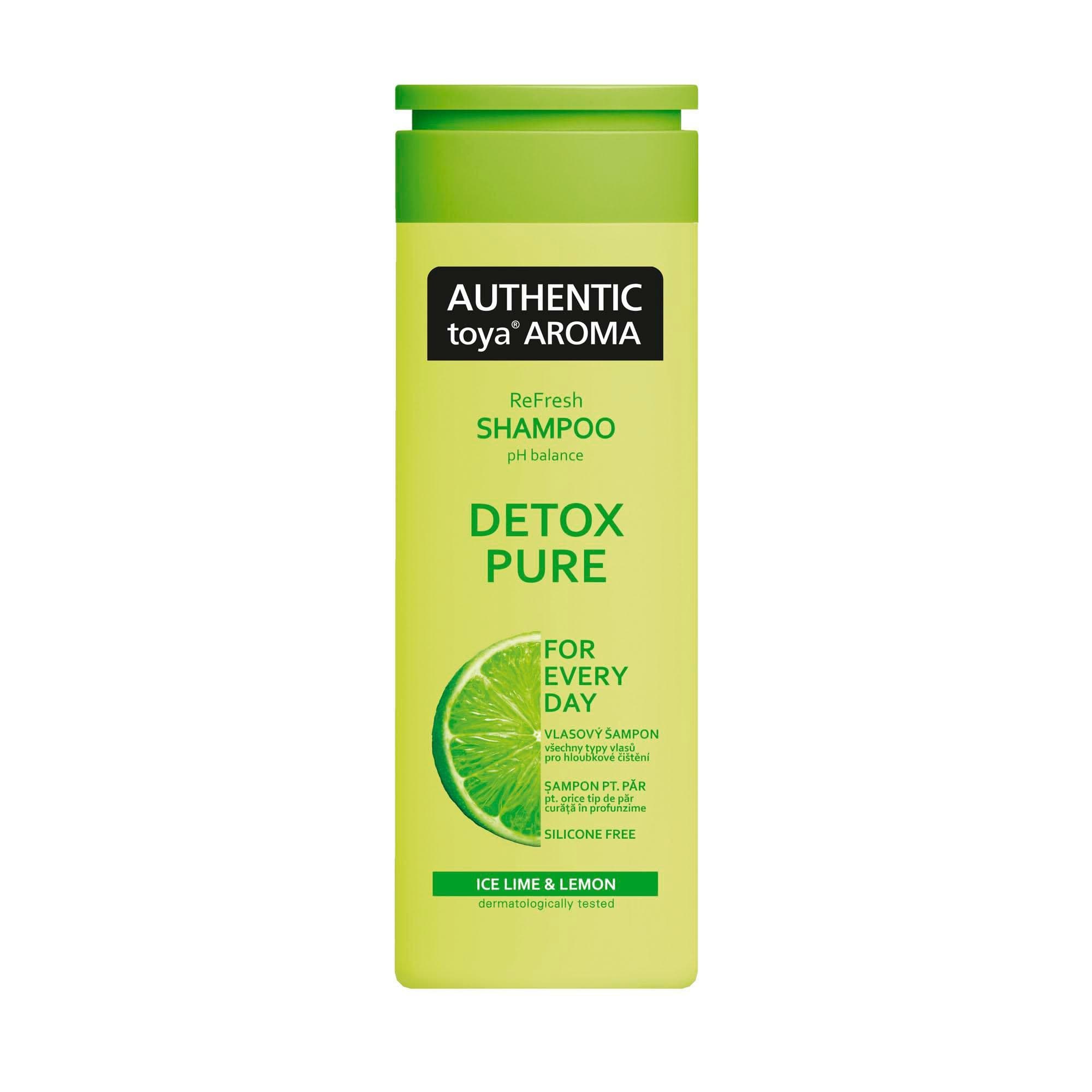 Authentic toya Aroma Vlasový šampon detox pure 400 ml