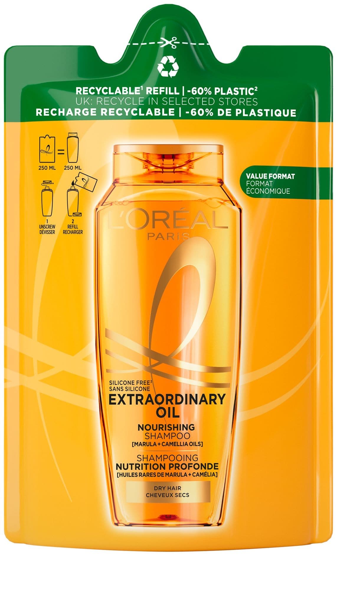 L'Oréal Paris Elseve Extraordinary Oil náhradní náplň 250 ml