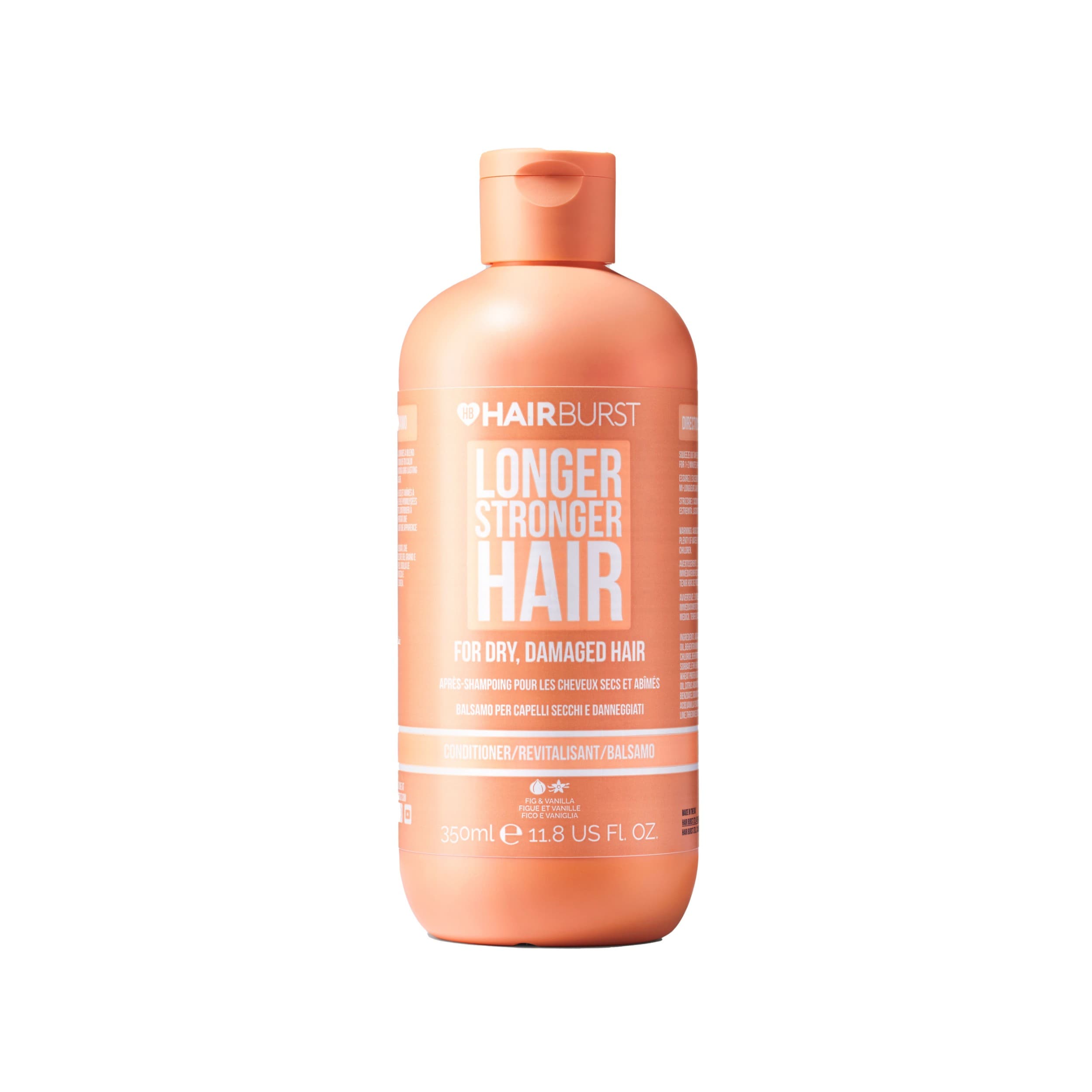 Hairburst kondicionér na suché vlasy Longer Stronger Hair Fig & Vanilla 350 ml