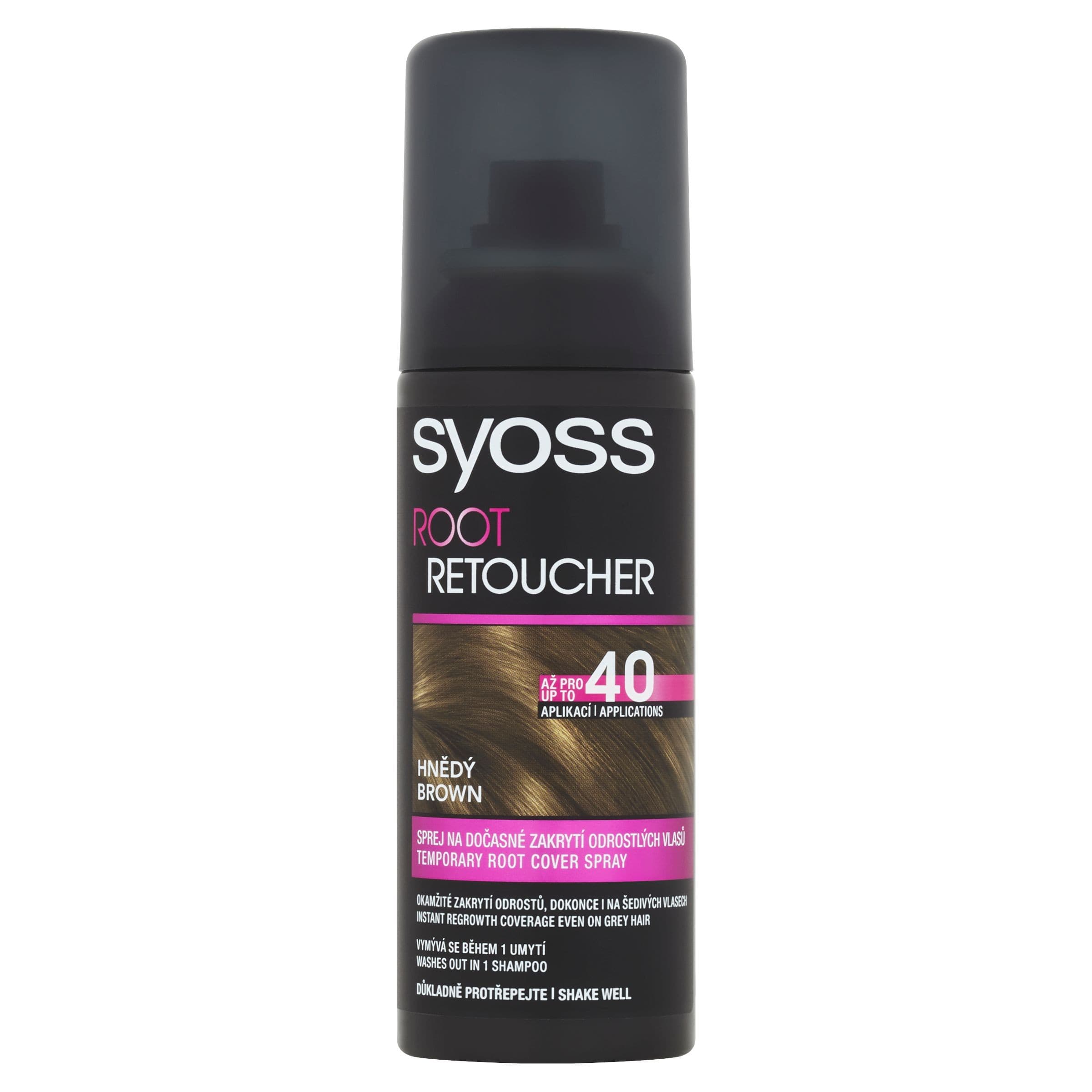 Syoss Root Retoucher Korektor odrostlých vlasů hnědý 120 ml