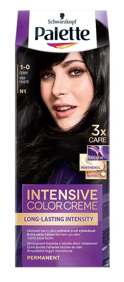 Schwarzkopf Palette Intensive Color Creme barva na vlasy intenzivní černý N1 50 ml