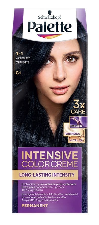Schwarzkopf Palette Intensive Color Creme barva na vlasy modročerný C1 50 ml