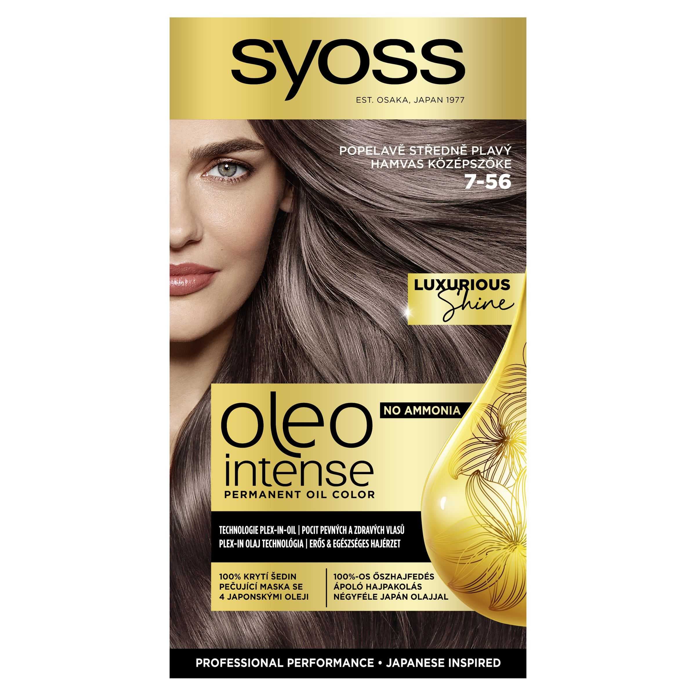Syoss Oleo Intense Barva na vlasy popelavě středně plavý 7-56 1 ks
