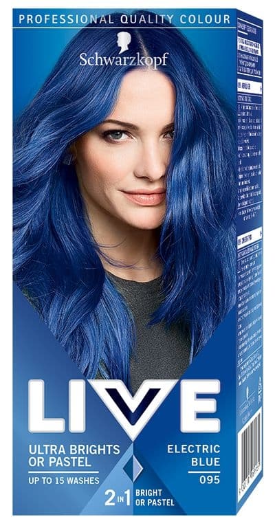 Schwarzkopf Live Ultra Brights or Pastel barva na vlasy Electric Blue 095 50 ml