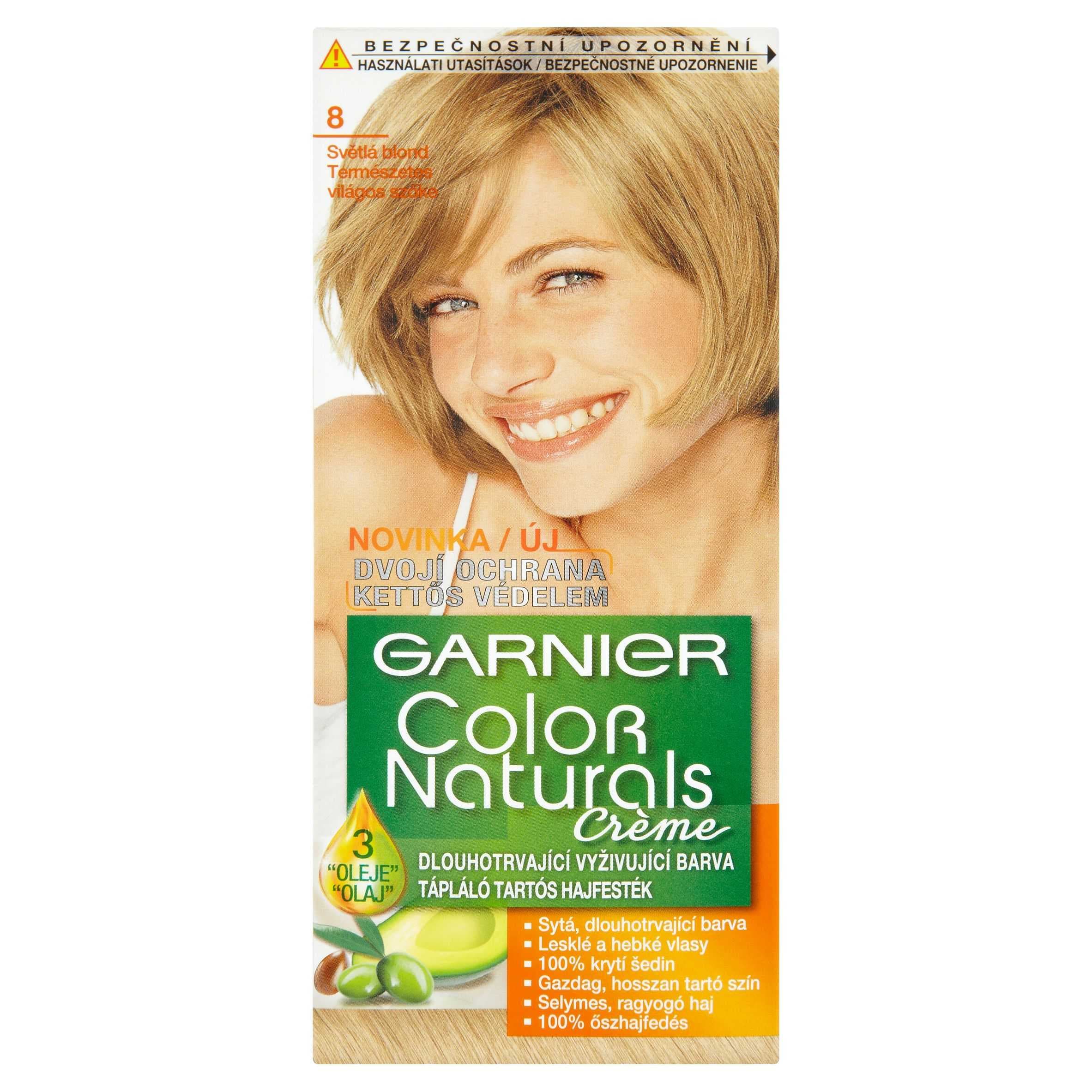 Garnier Color Naturals Crème dlouhotrvající vyživující barva světlá blond 8 110 ml