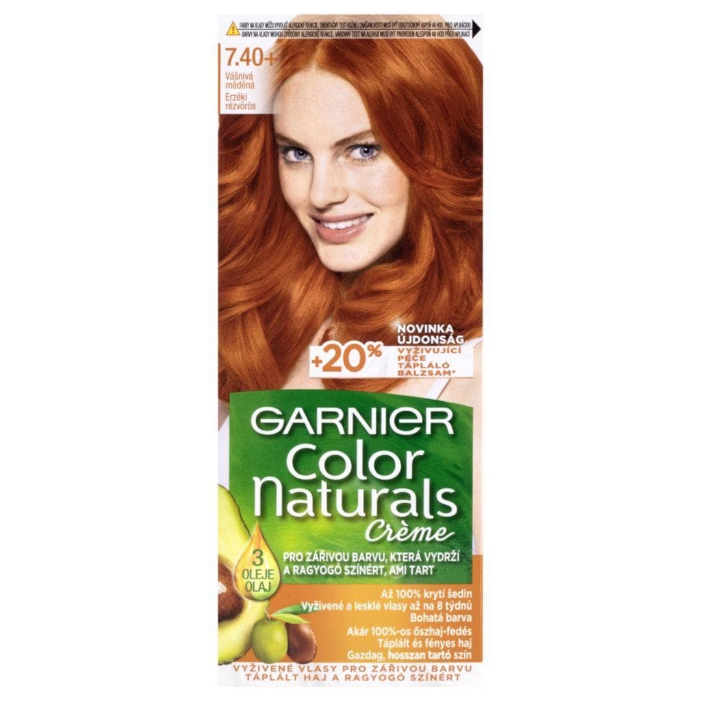 Garnier Color Naturals permanentní barva na vlasy 7.40+ vášnivá měděná