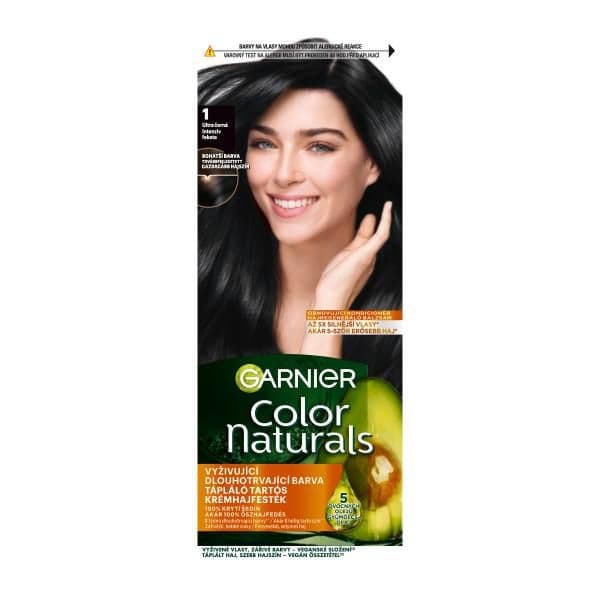Garnier Color Naturals permanentní barva na vlasy 1 Ultra černá 60+40+12 ml