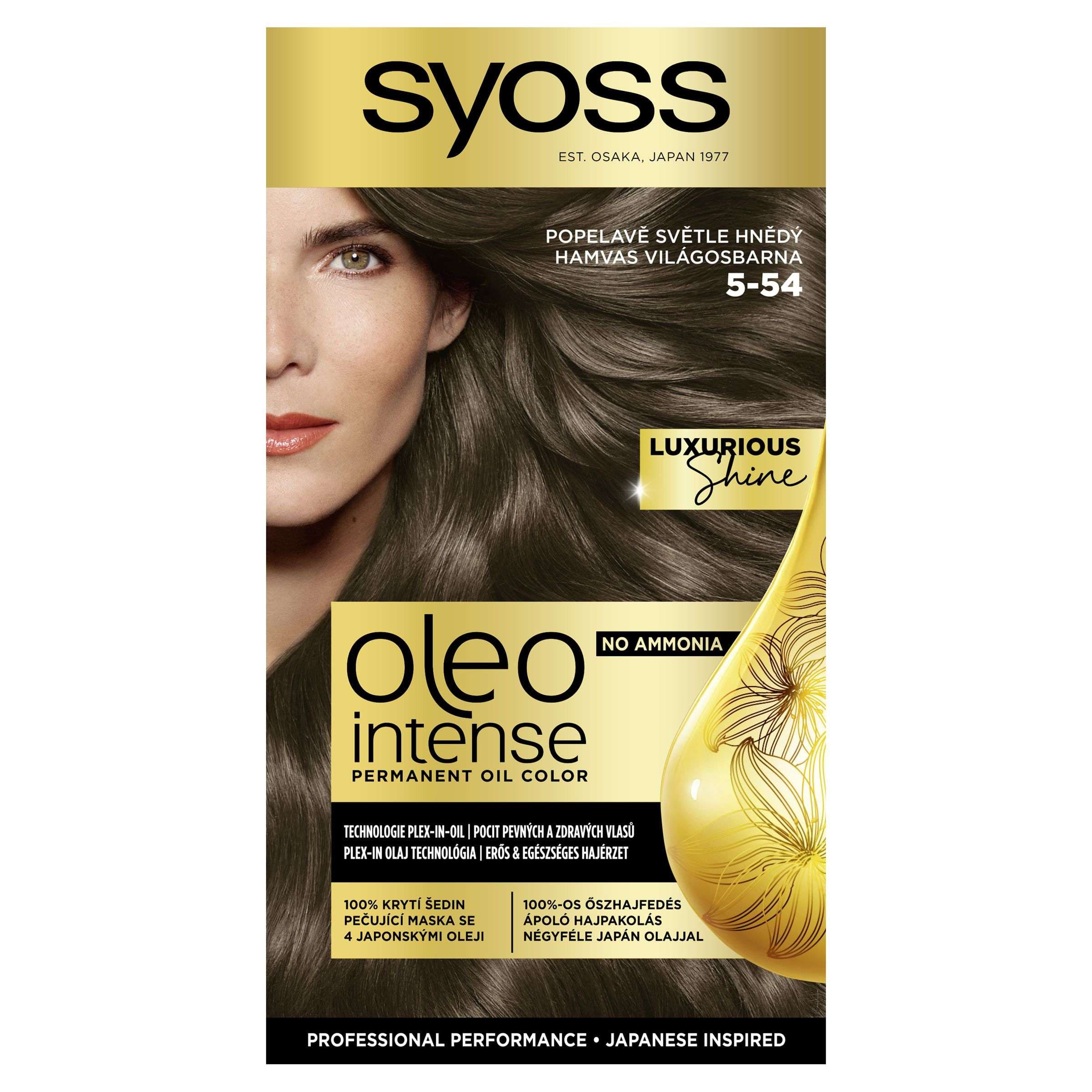 Syoss Oleo Intense Barva na vlasy popelavě světle hnědý 5-54 1 ks